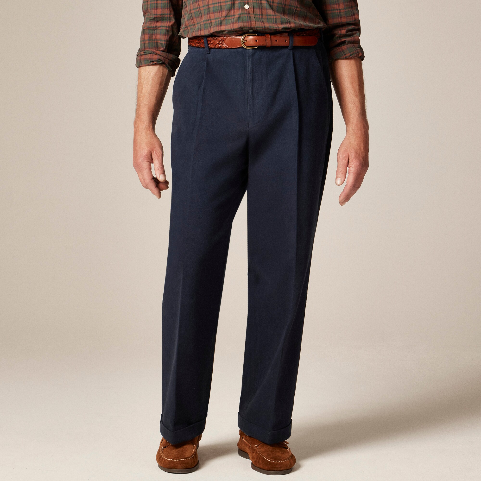 Relaxed-fit Suit Pant In Garment-dyed Italian Cotton Twill For Men | J.Crew