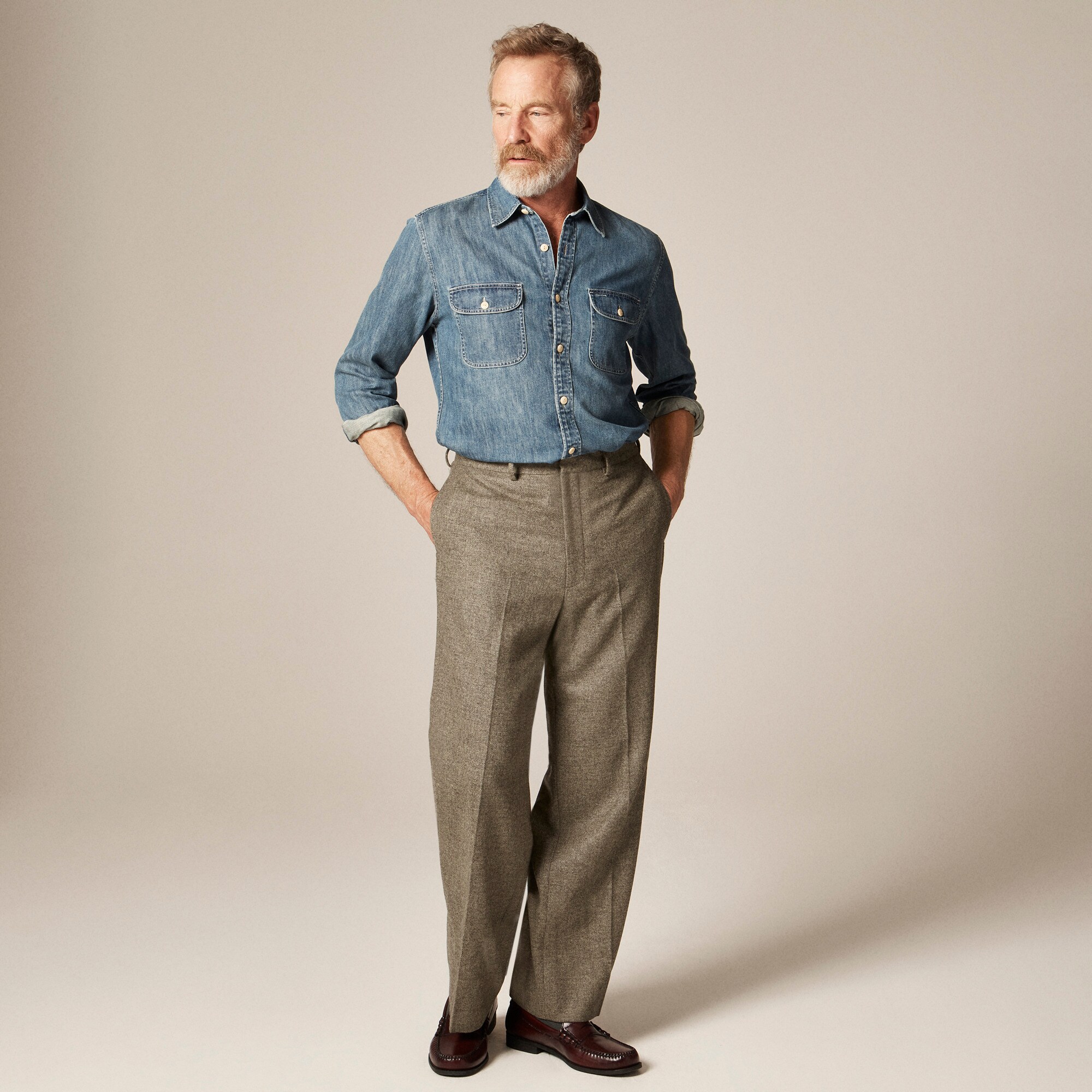 Relaxed-fit Suit Pant In English Merino Wool For Men | J.Crew