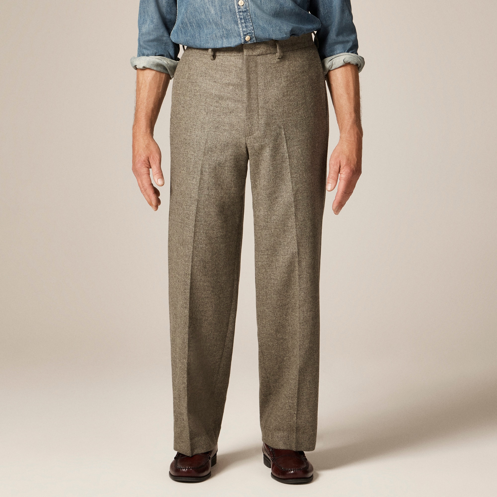  Relaxed-fit suit pant in English merino wool
