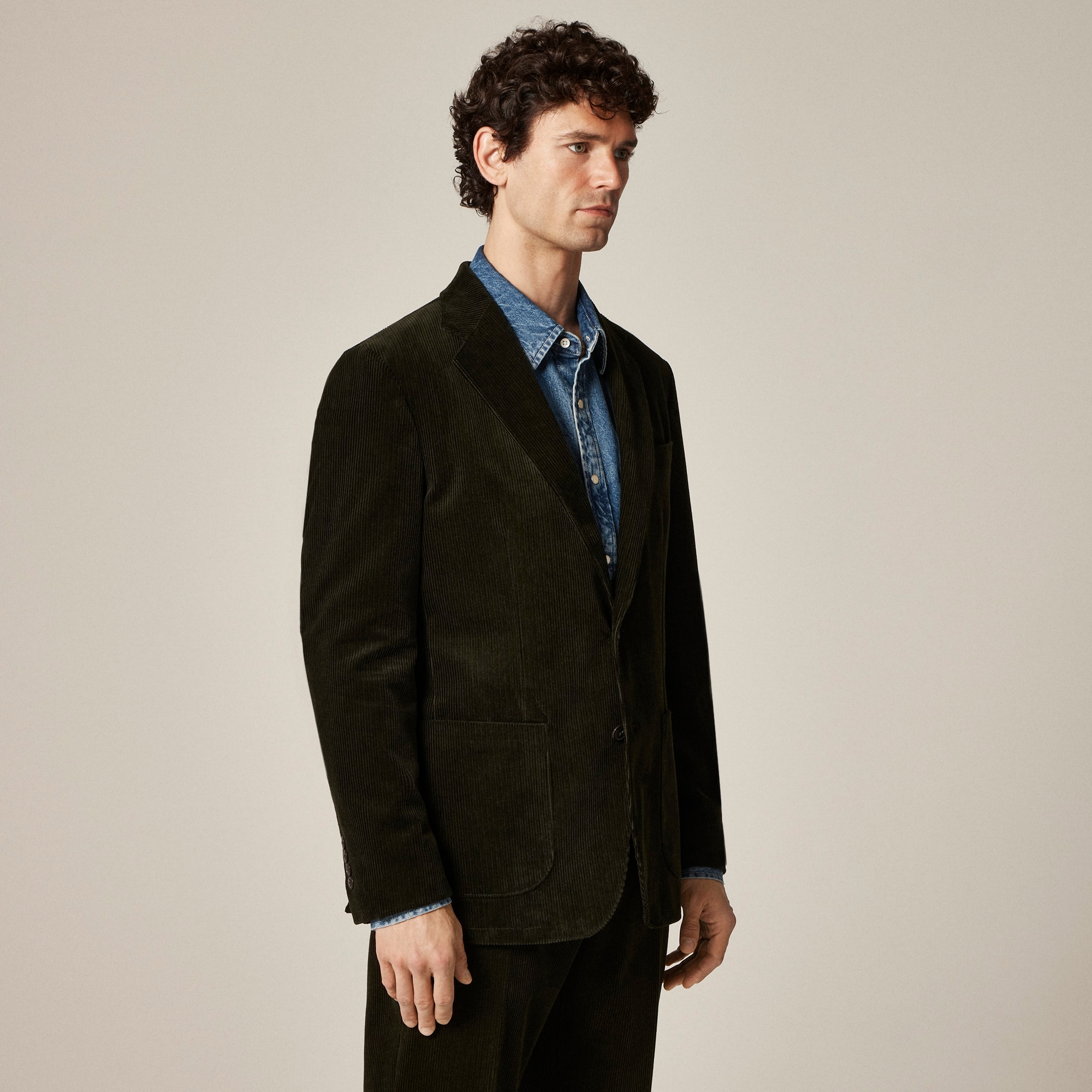 Crosby Classic-fit suit jacket in Italian corduroy