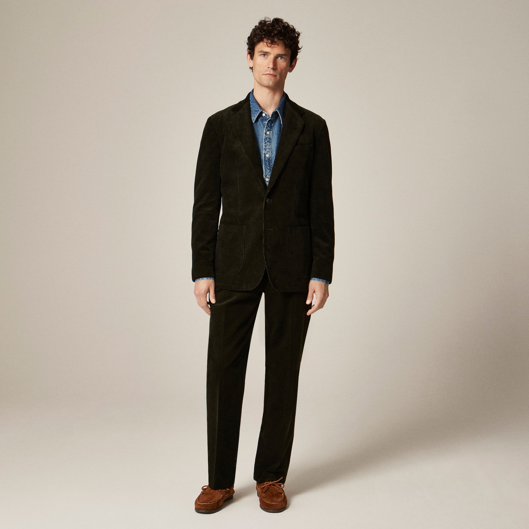 Crosby Classic-fit suit jacket in Italian corduroy