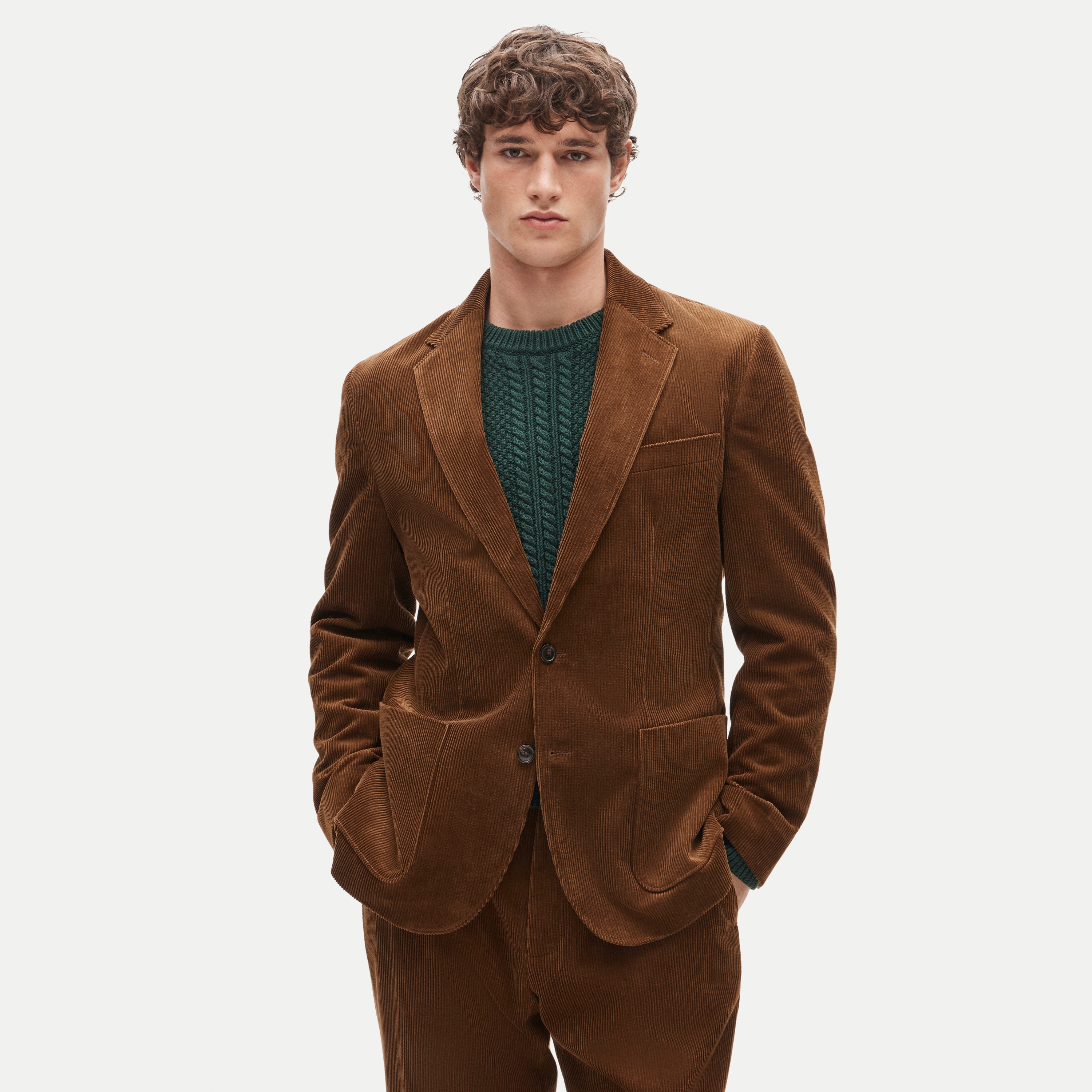 Crosby Classic-fit suit jacket in Italian corduroy