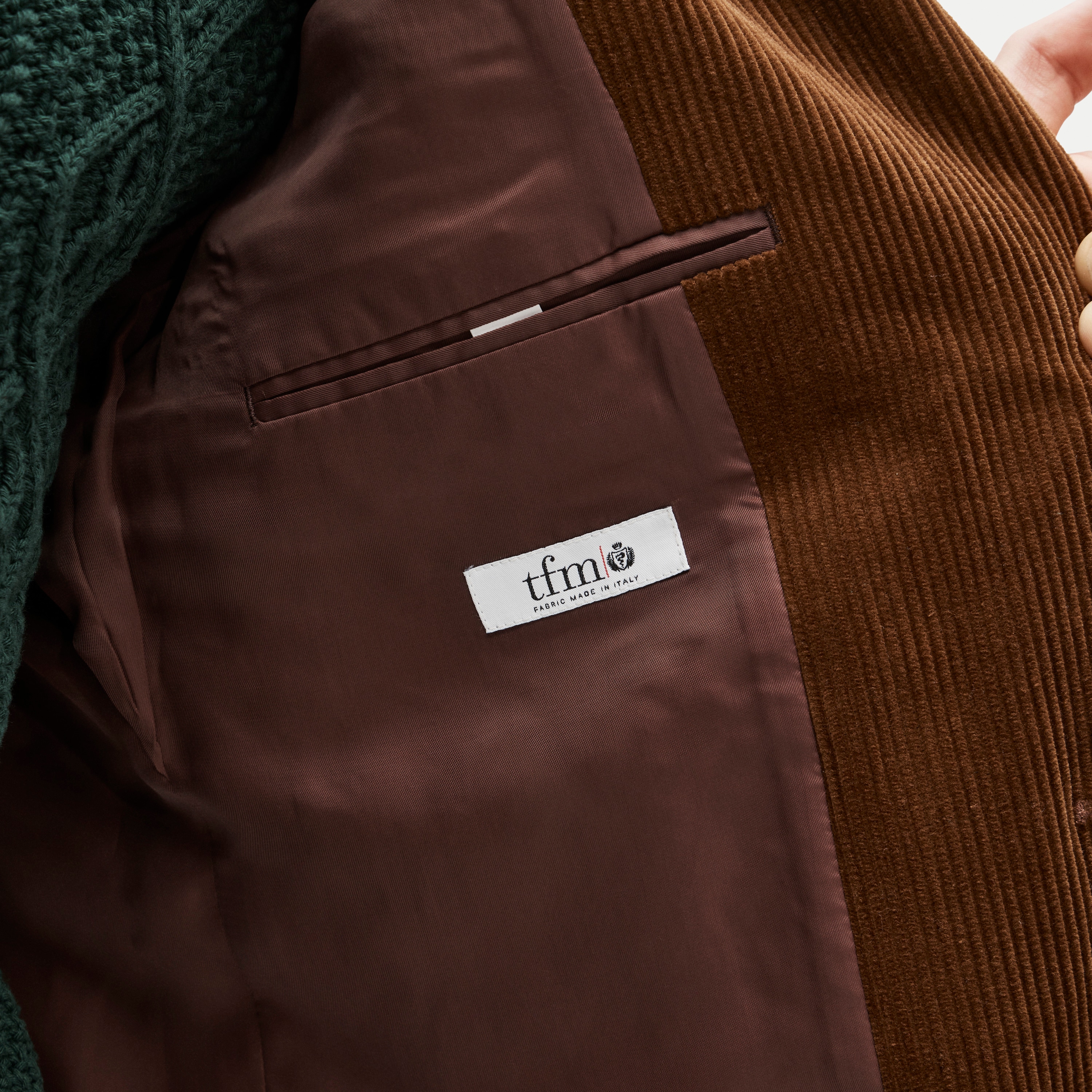 Crosby Classic-fit suit jacket in Italian corduroy