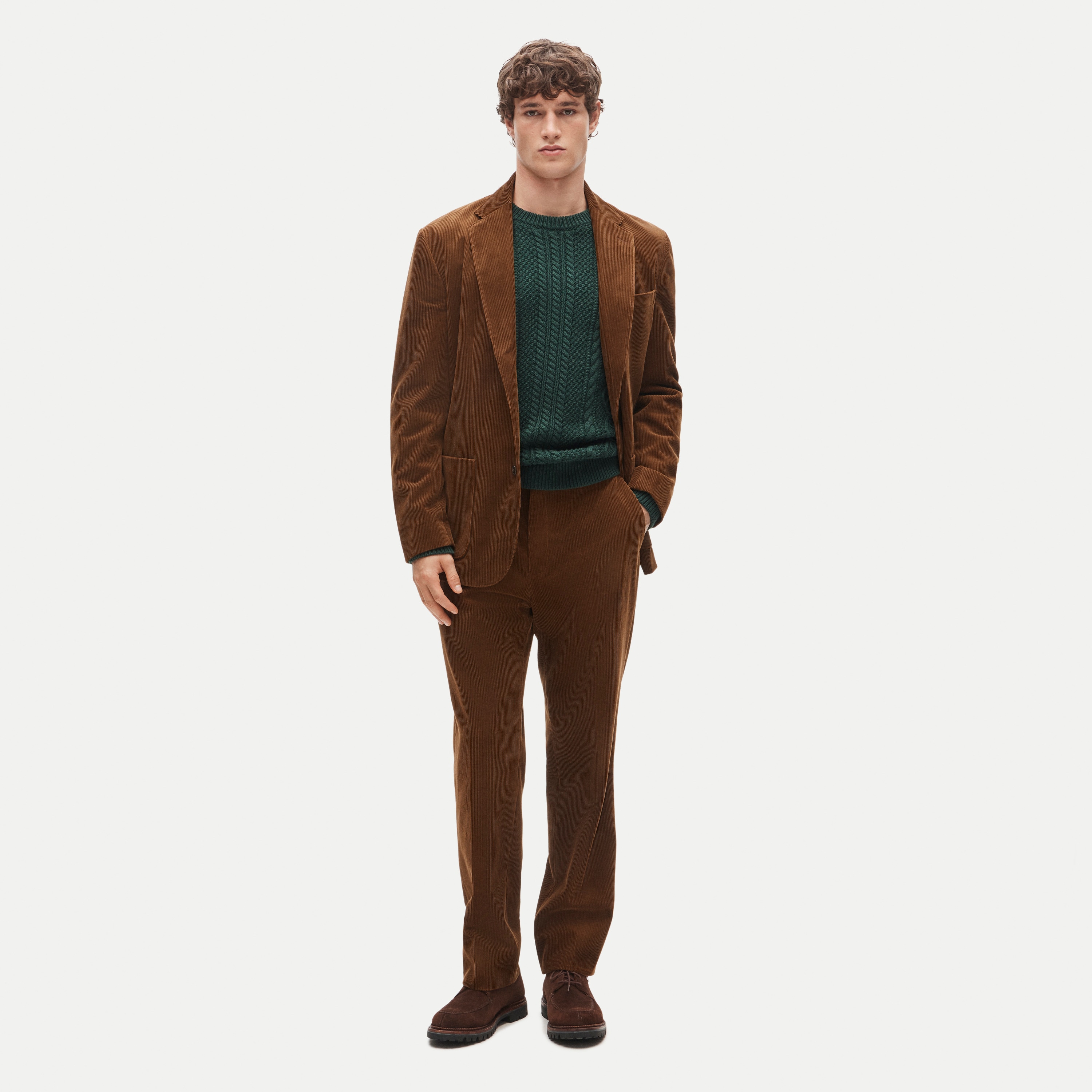 Crosby Classic-fit suit jacket in Italian corduroy