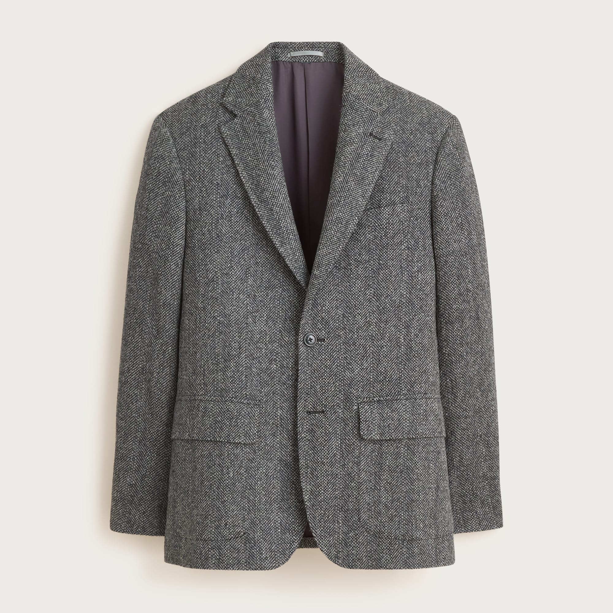Sportcoat in broken herringbone English wool