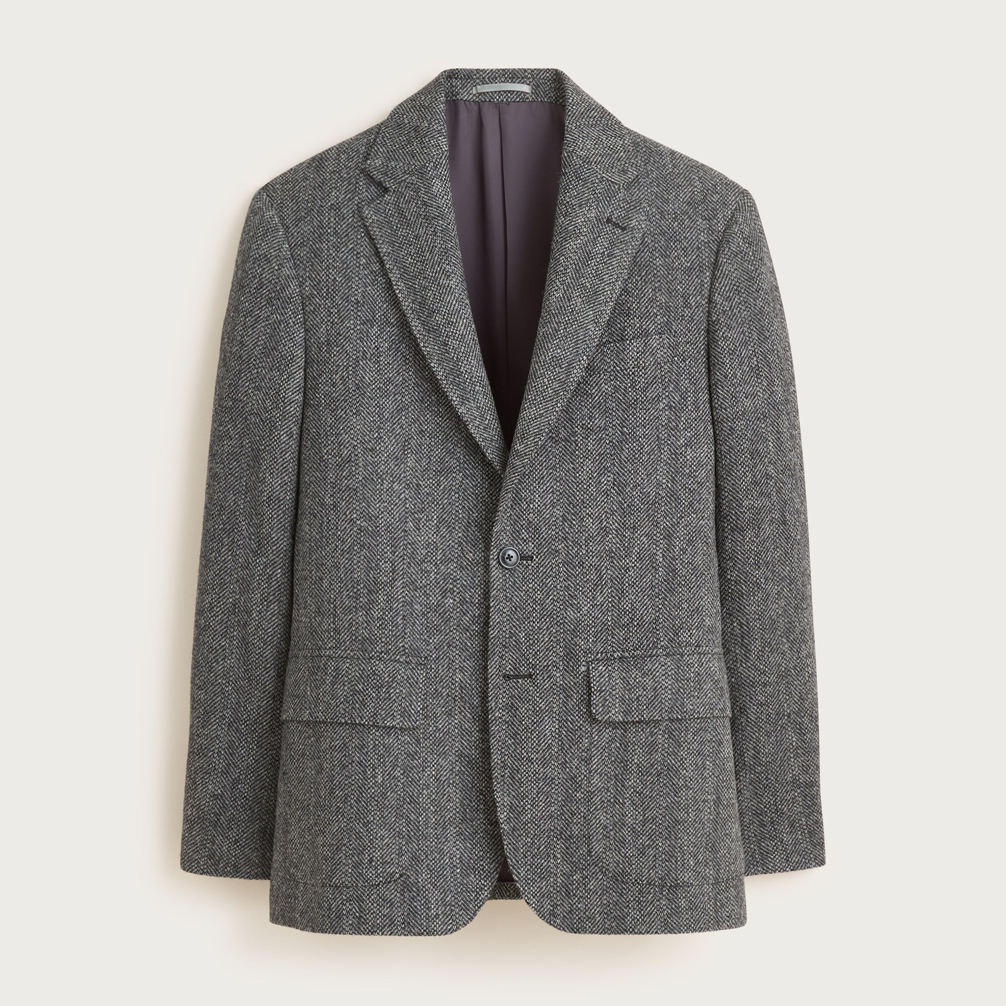 Sportcoat in broken herringbone English wool
