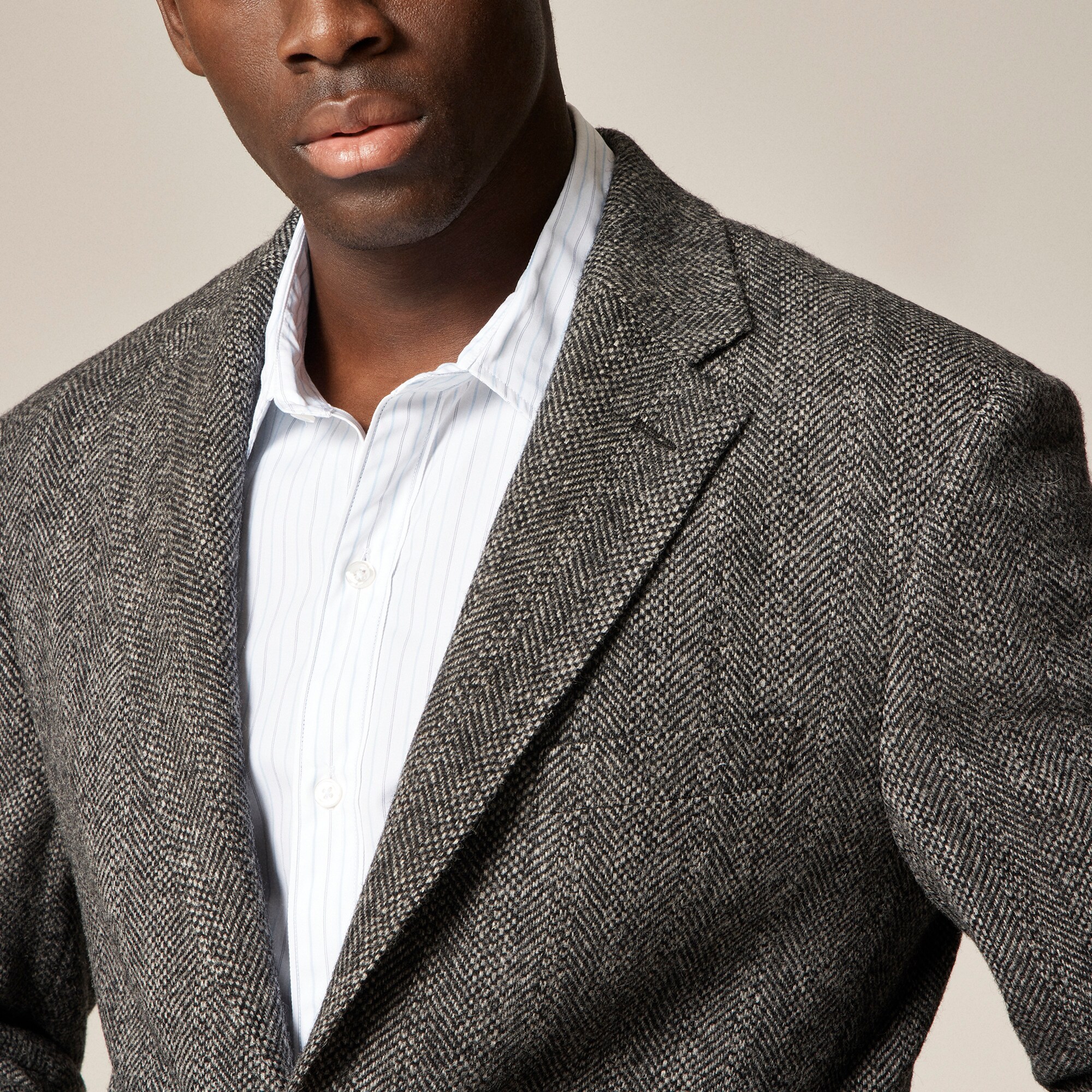 Sportcoat in broken herringbone English wool