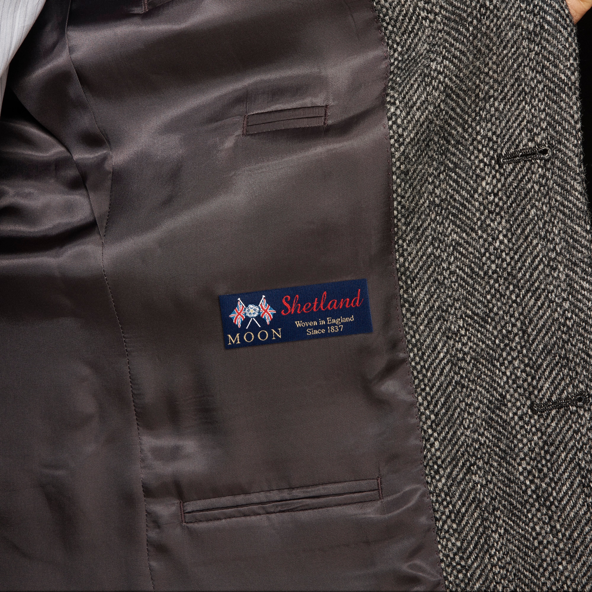 Sportcoat in English wool broken herringbone