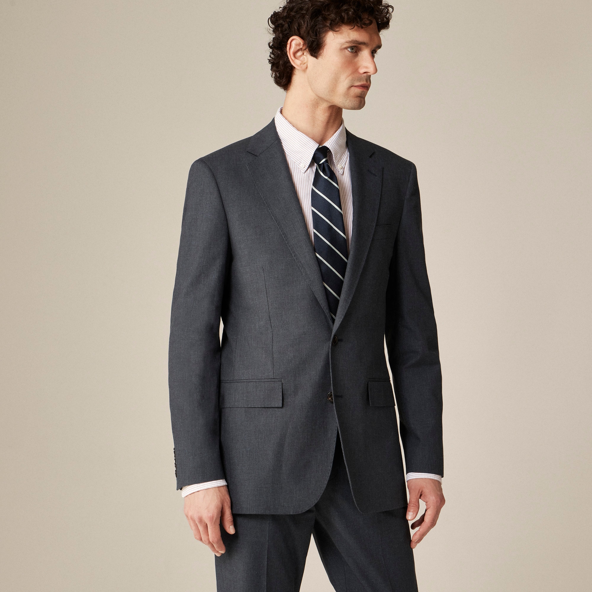 Ludlow Slim-fit suit jacket in Italian cotton blend