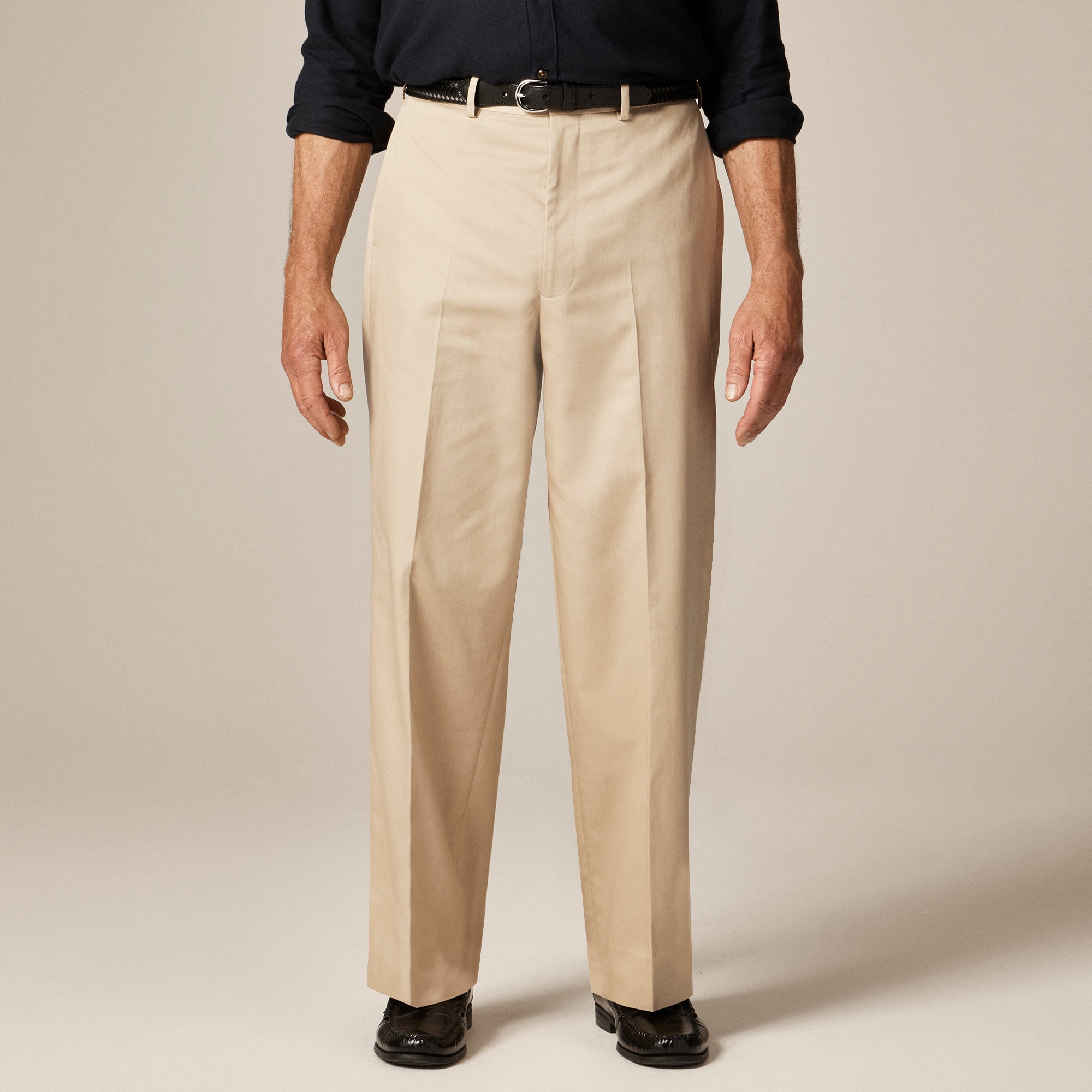 パンツ J.CREW MOCA BEIGE COTTON CHINO PANTS Relaxed-fit Trouser In Italian Cotton Chino For Men | J.Crew