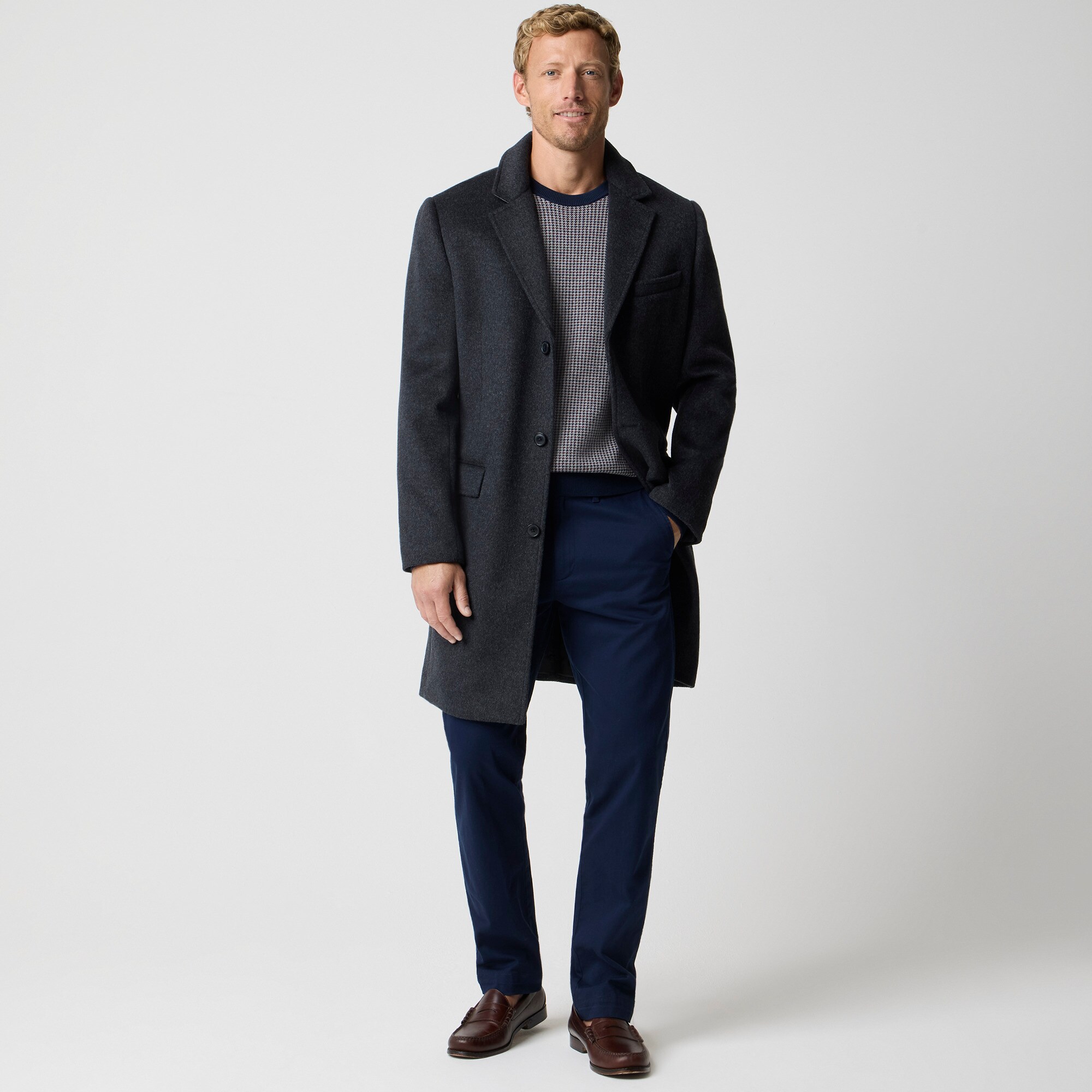 mens Wool-blend topcoat