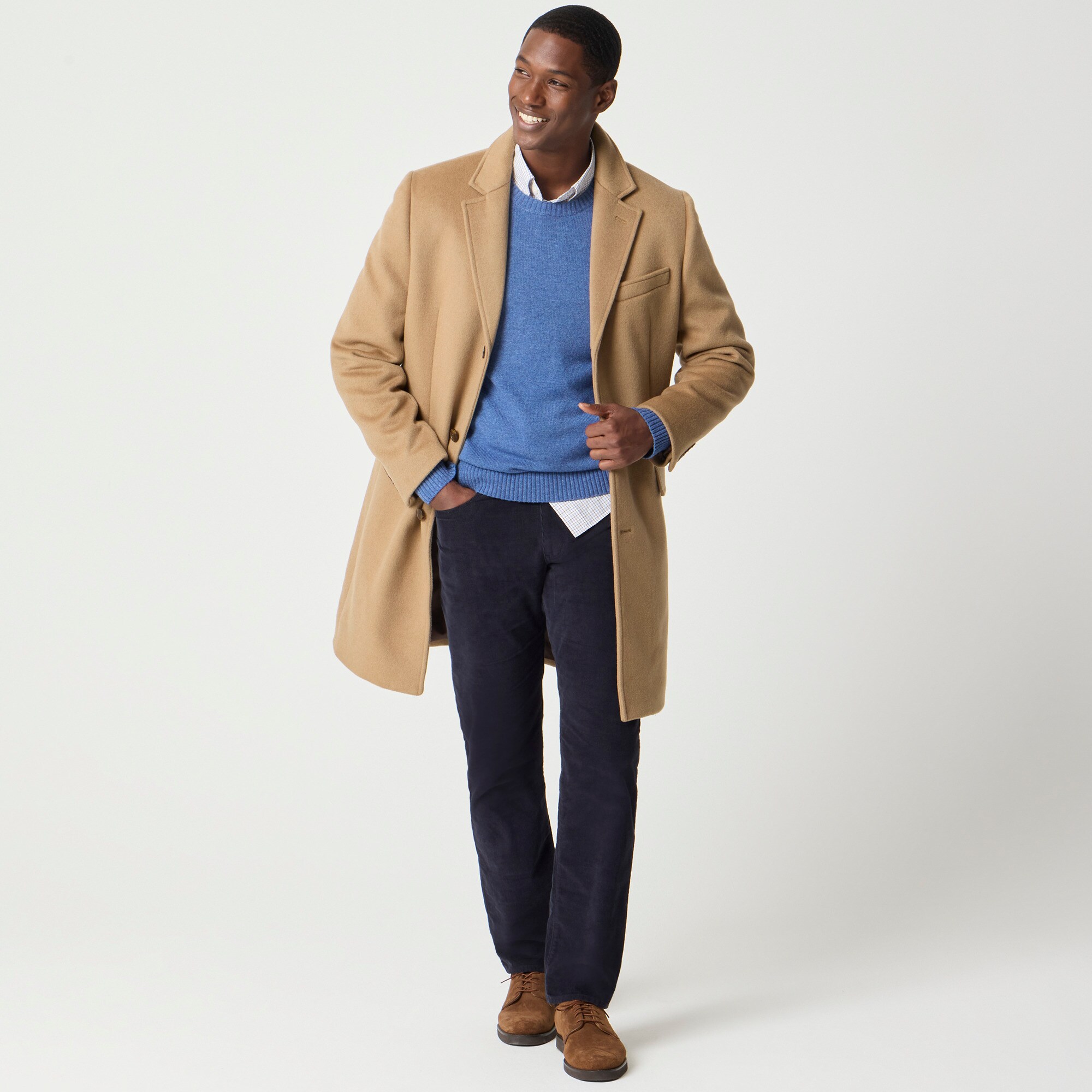 mens Wool-blend topcoat