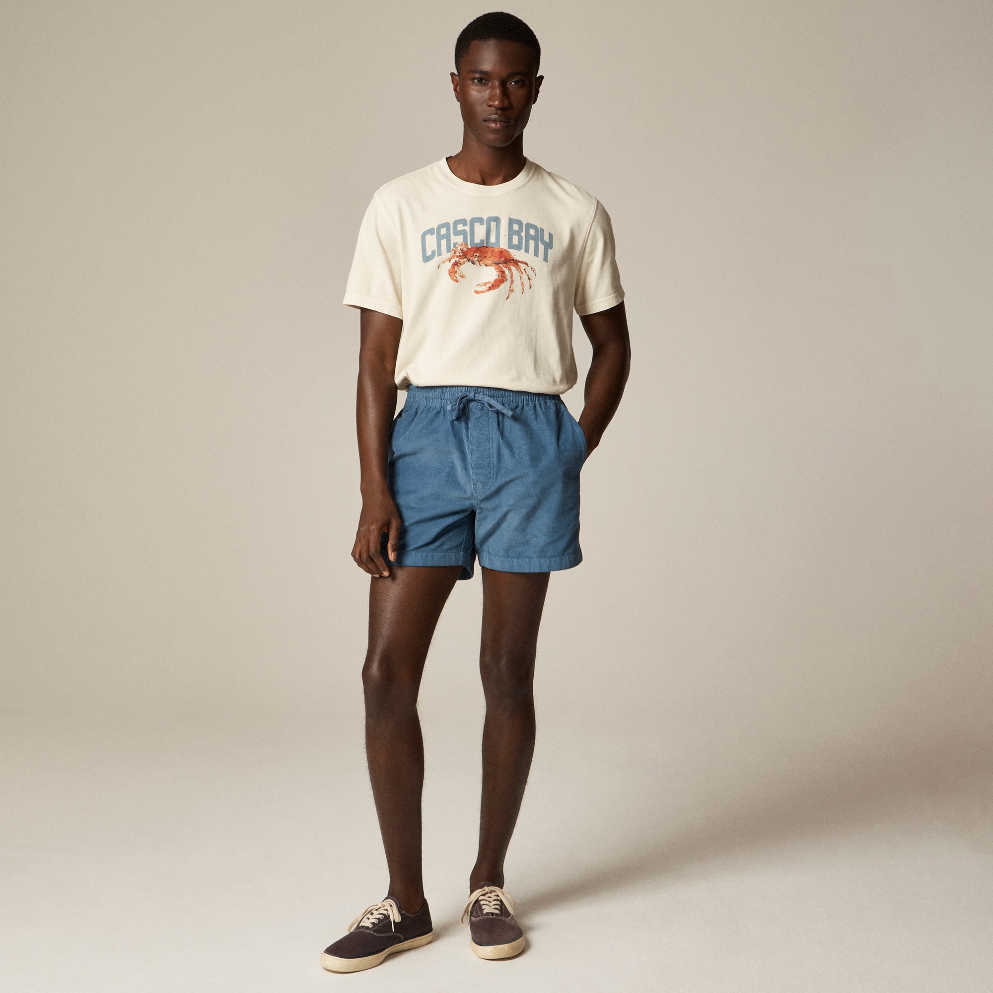 5" everyday drawstring short in corduroy