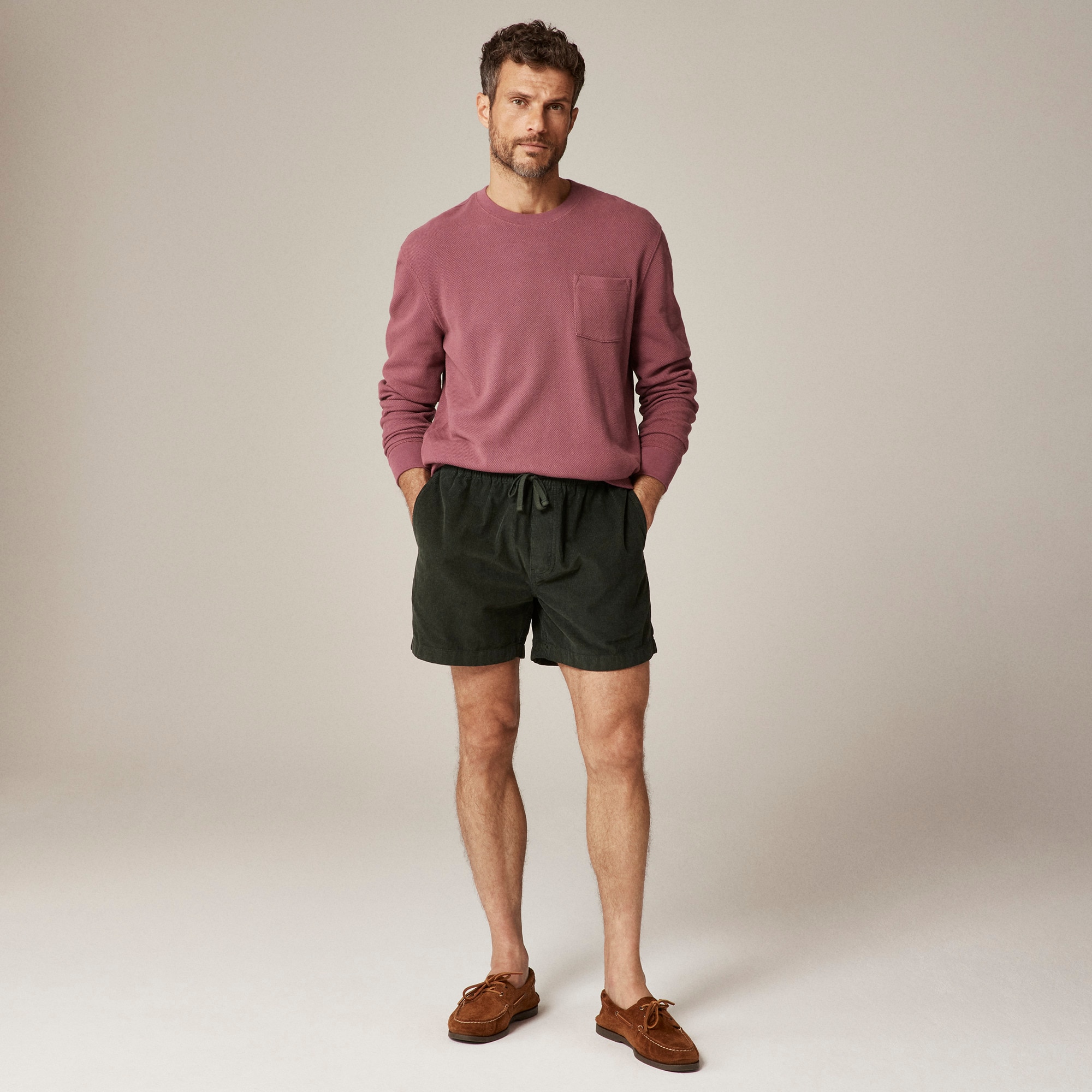 5" everyday drawstring short in corduroy