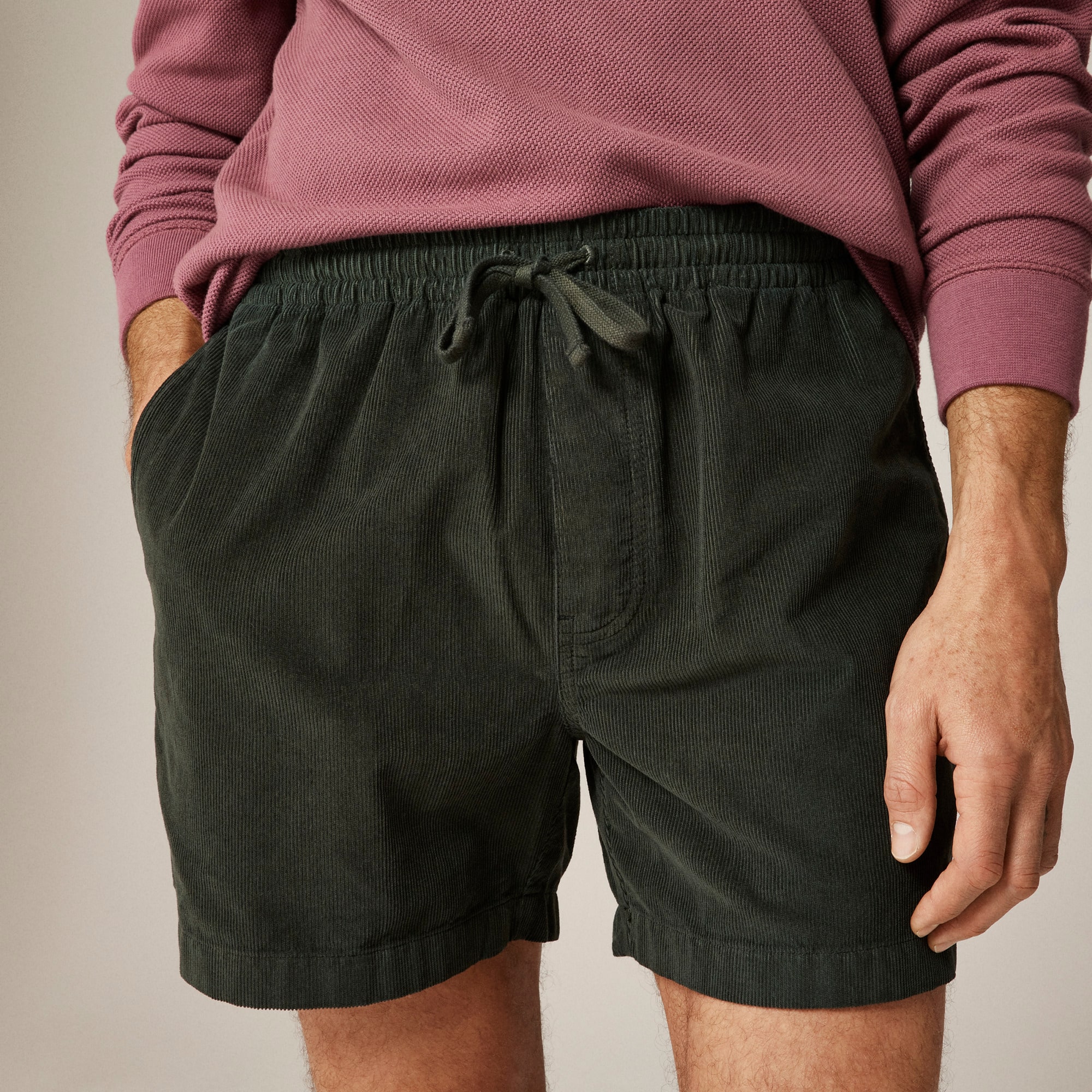 5" everyday drawstring short in corduroy