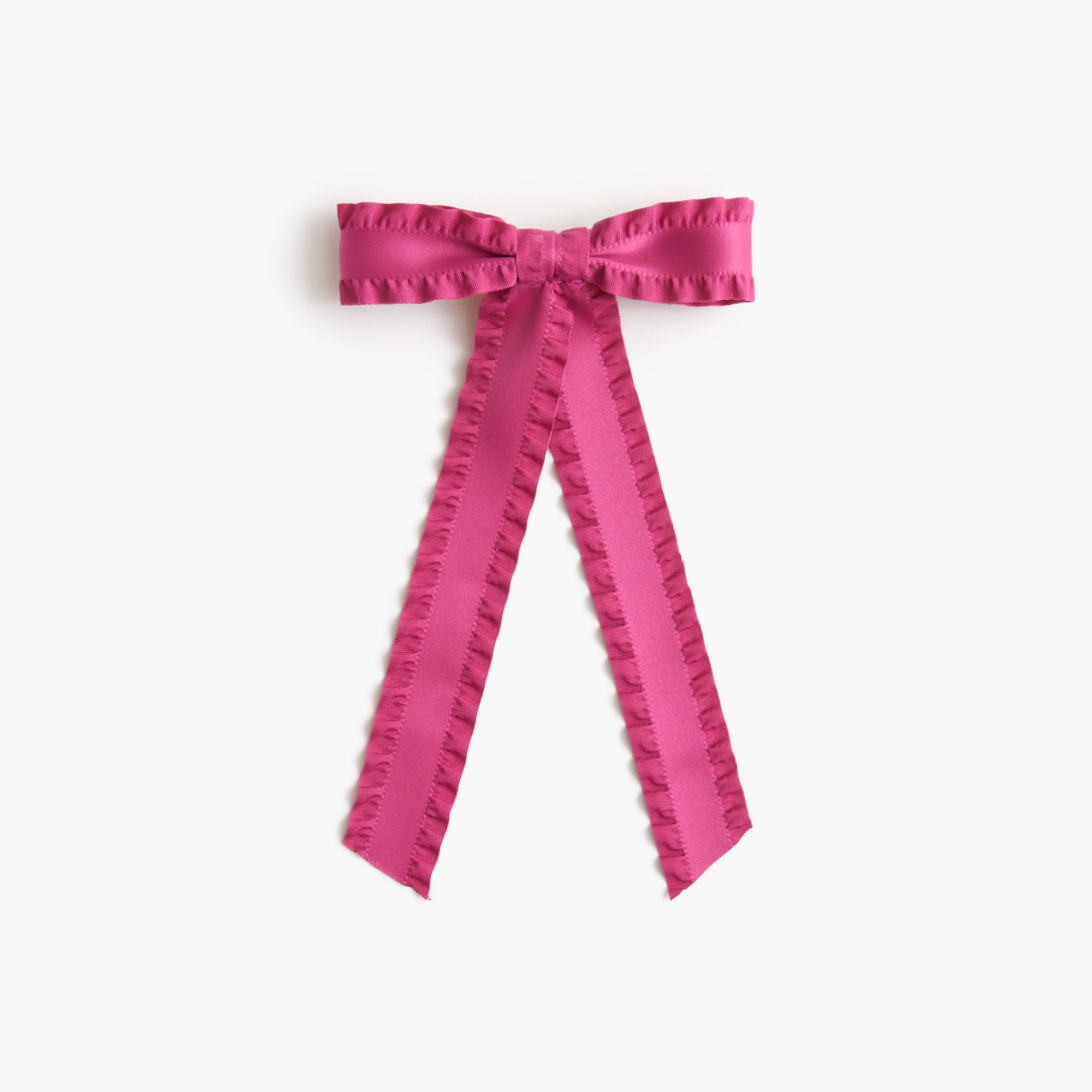 womens Ruffle ribbon bow barette