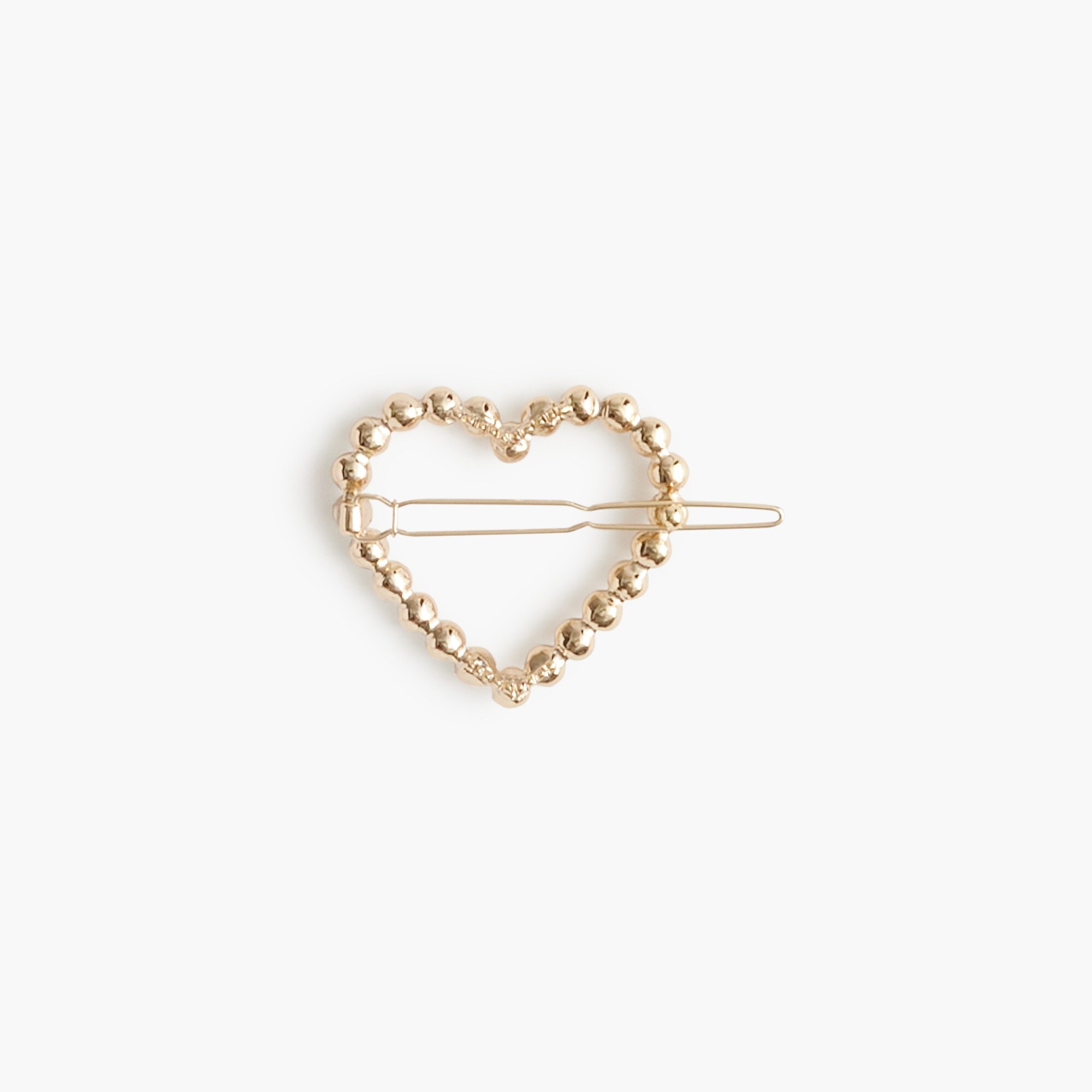 Embellished pearl heart barrette