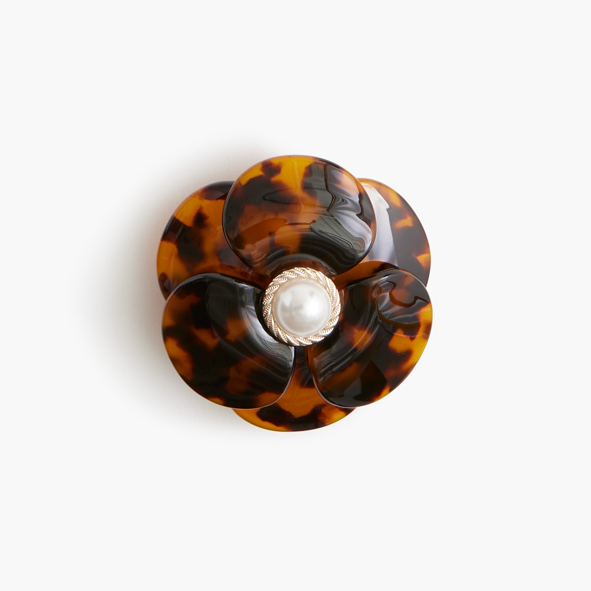 Tortoise pearl barrette