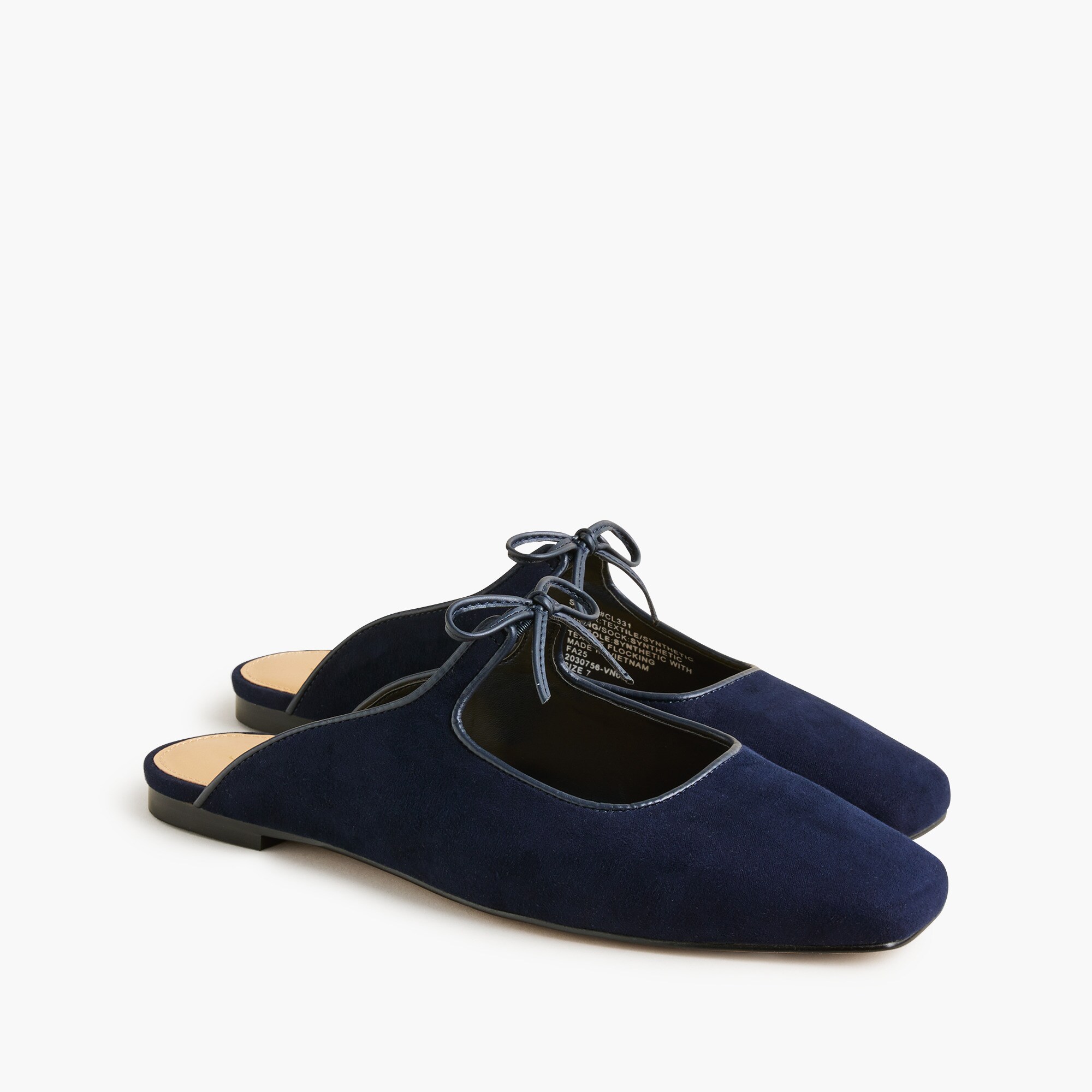 bow slip-on mules for women