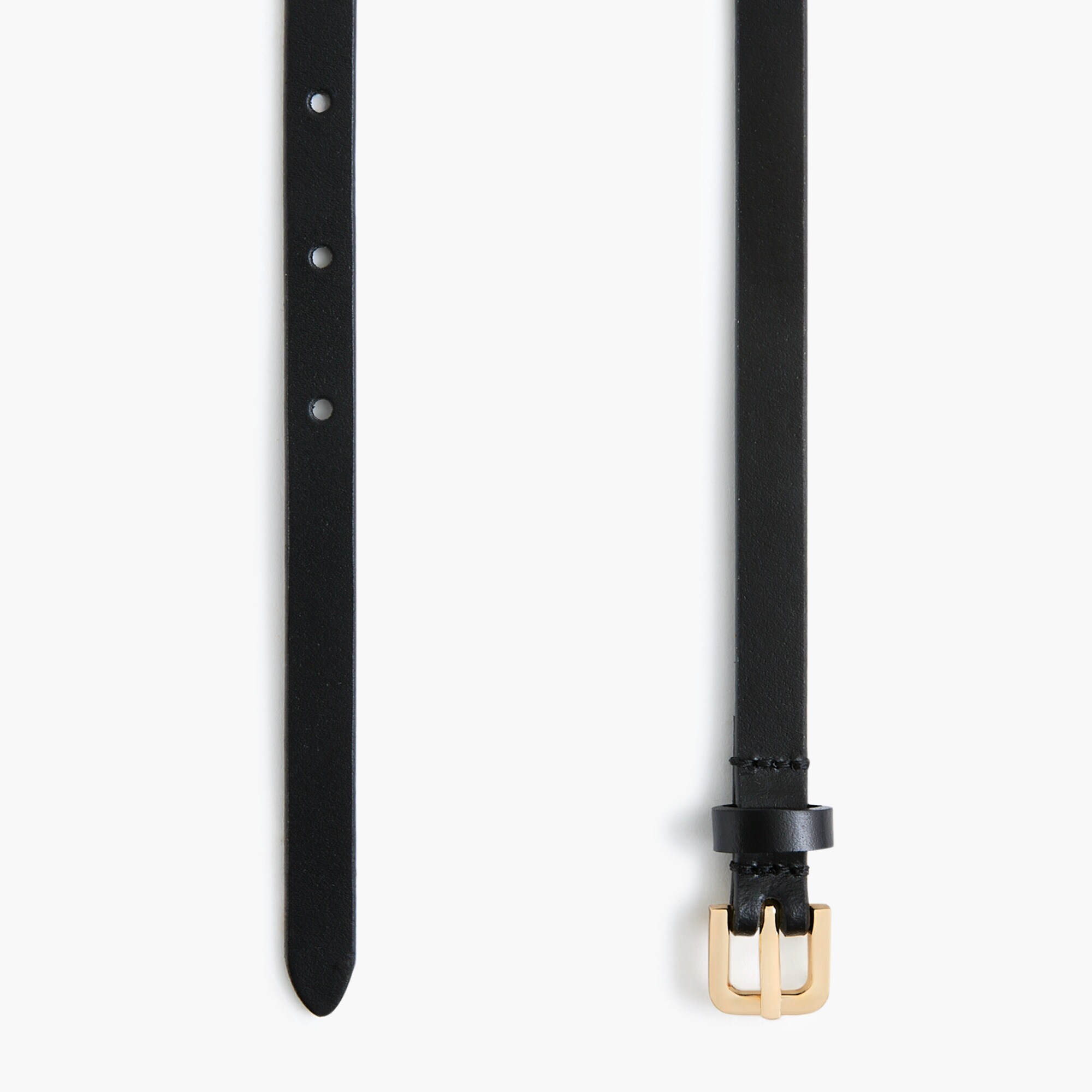 Italian bonded leather skinny belt