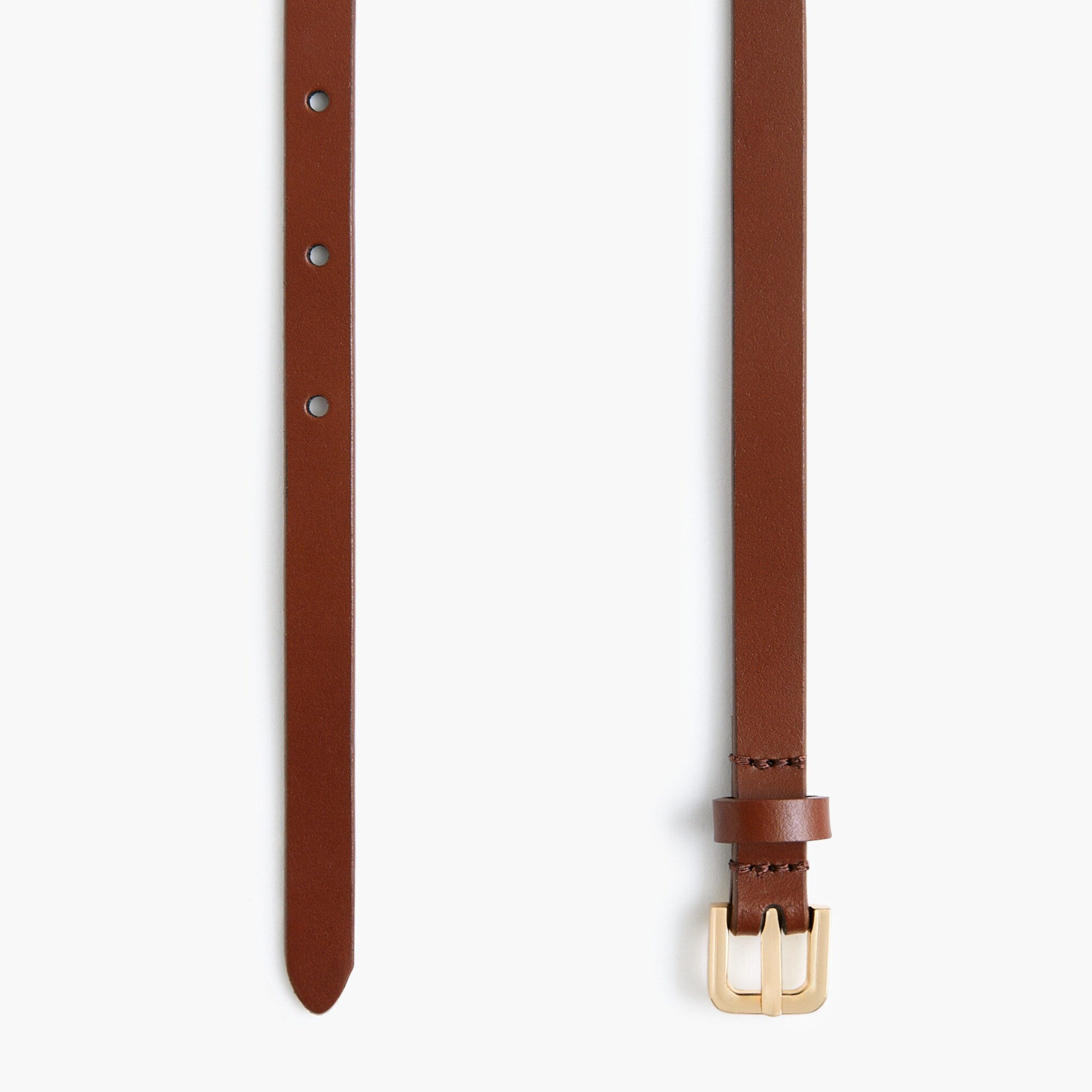 Italian bonded leather skinny belt