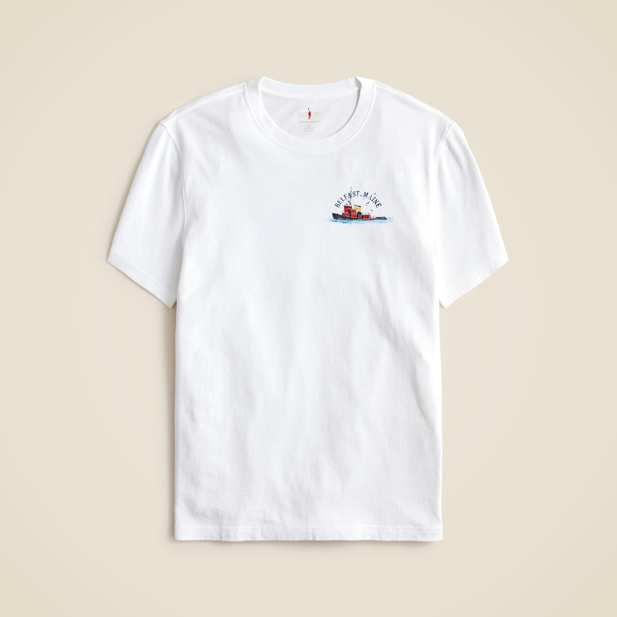 Vintage-wash Cotton Graphic T-shirt For Men | J.Crew