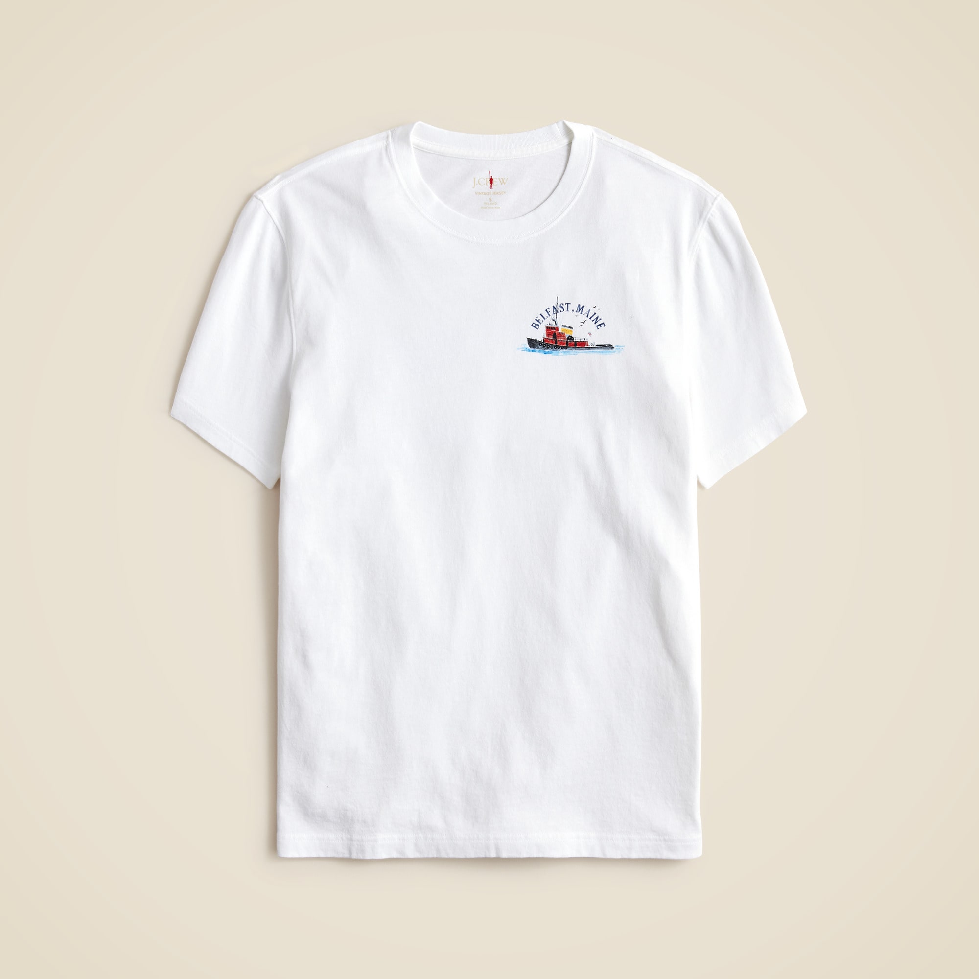  Vintage-wash cotton &quot;Old-Fashioned&quot; graphic T-shirt