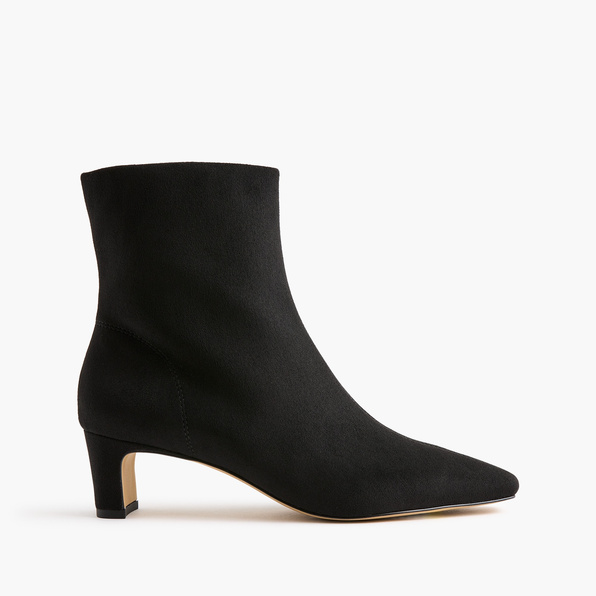 Sueded snip-toe booties
