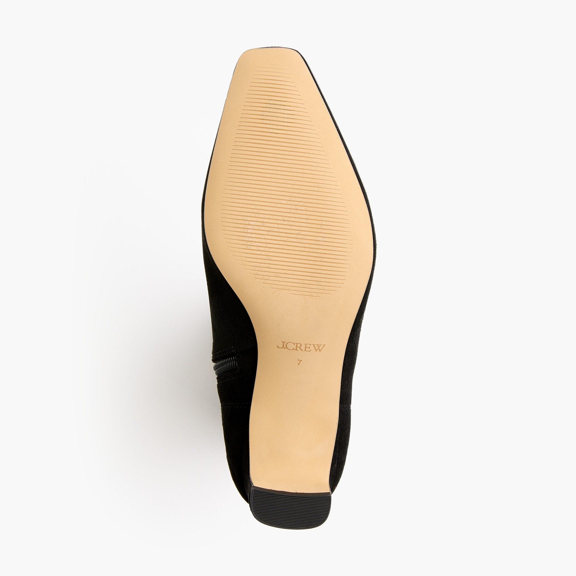 Sueded snip-toe booties