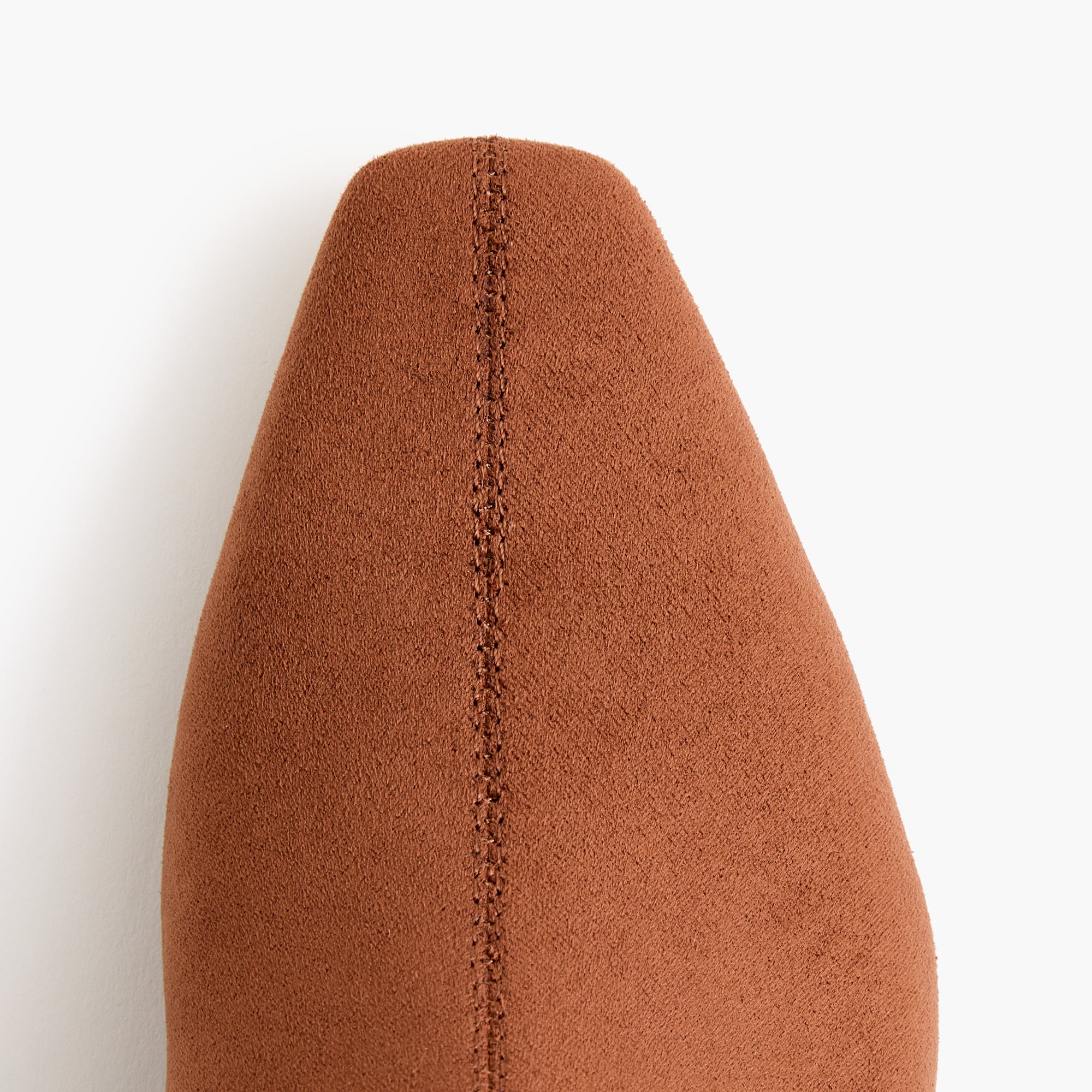 Sueded snip-toe booties