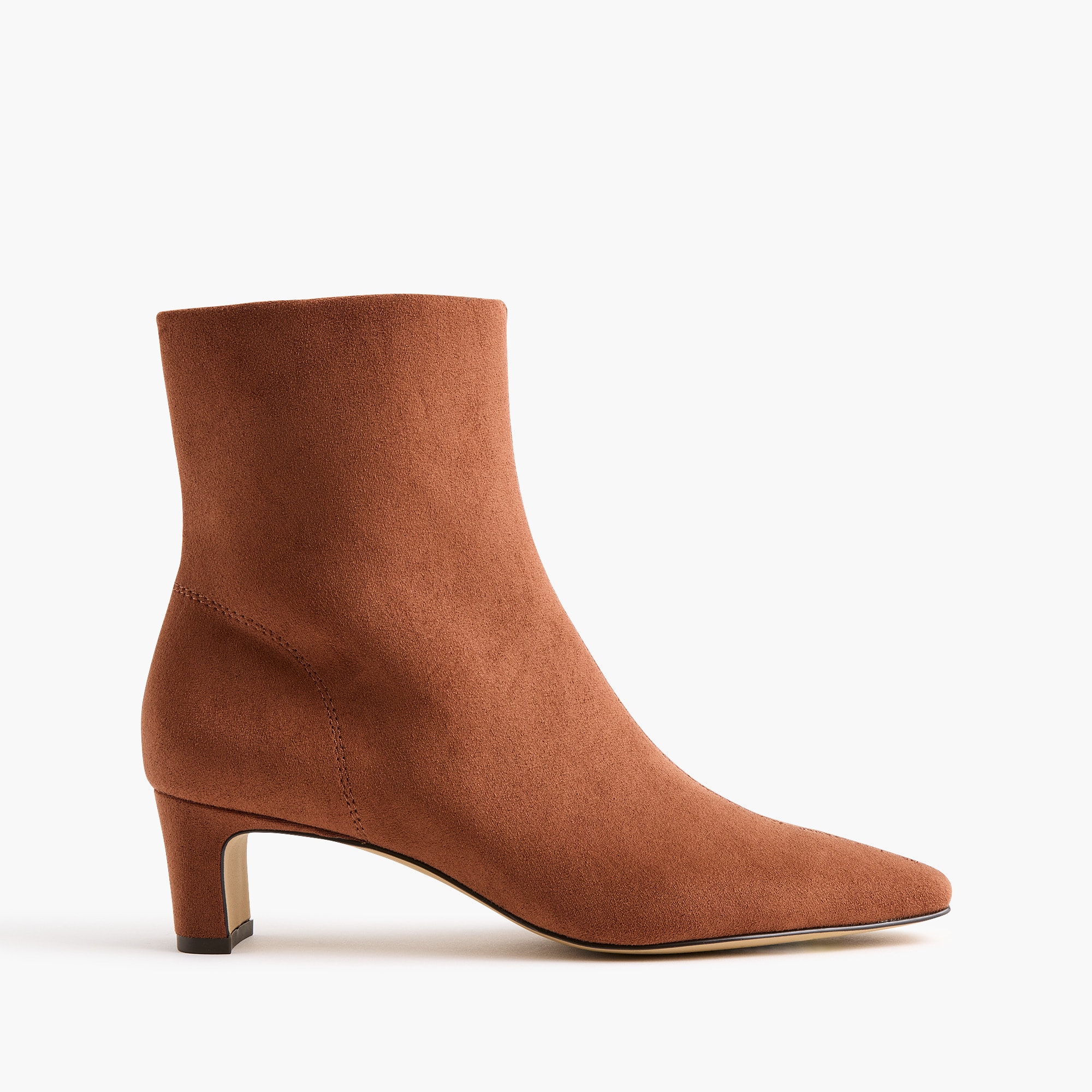 Sueded snip-toe booties