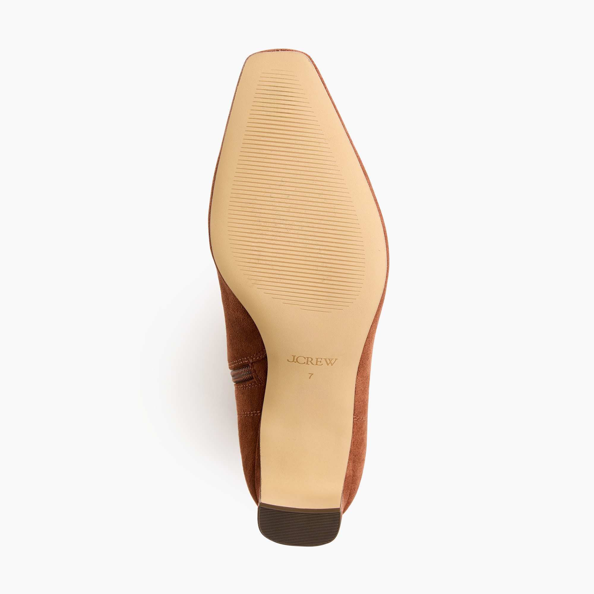 Sueded snip-toe booties