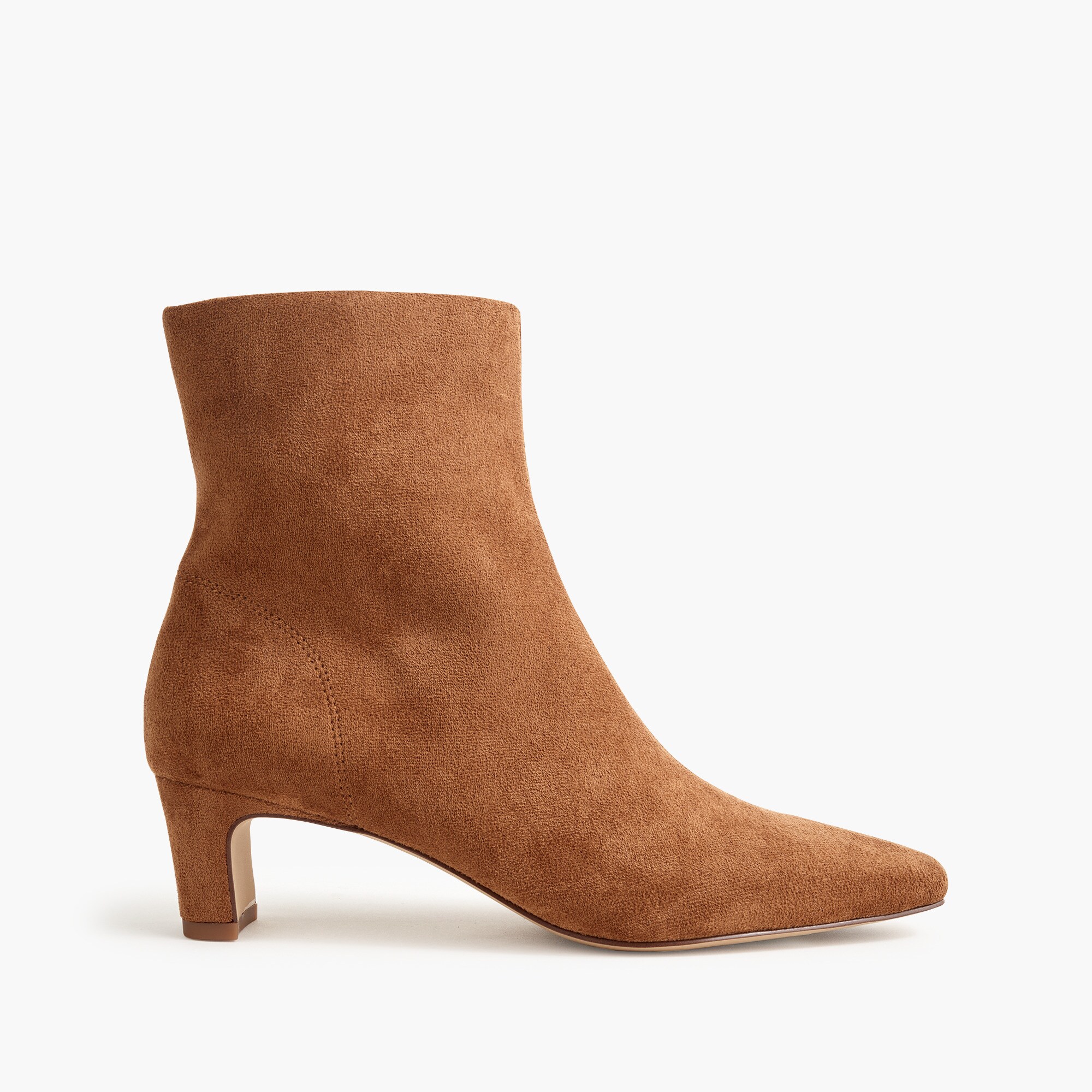 Sueded snip-toe booties