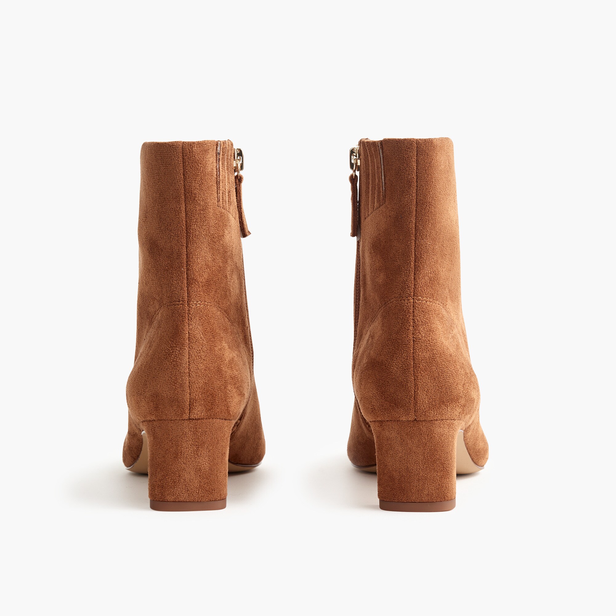 Sueded snip-toe booties