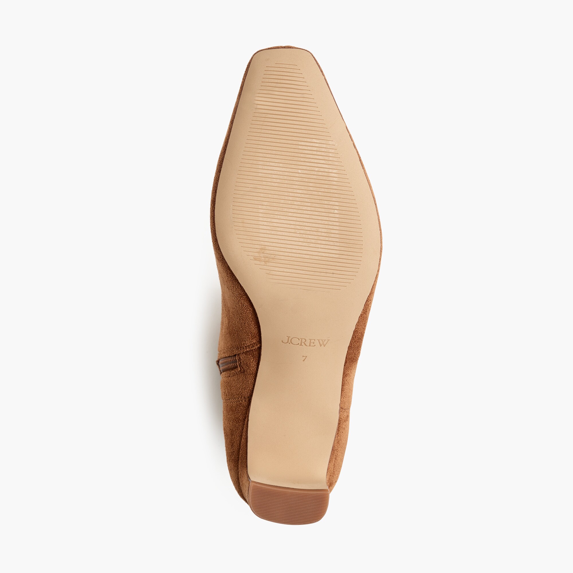 Sueded snip-toe booties