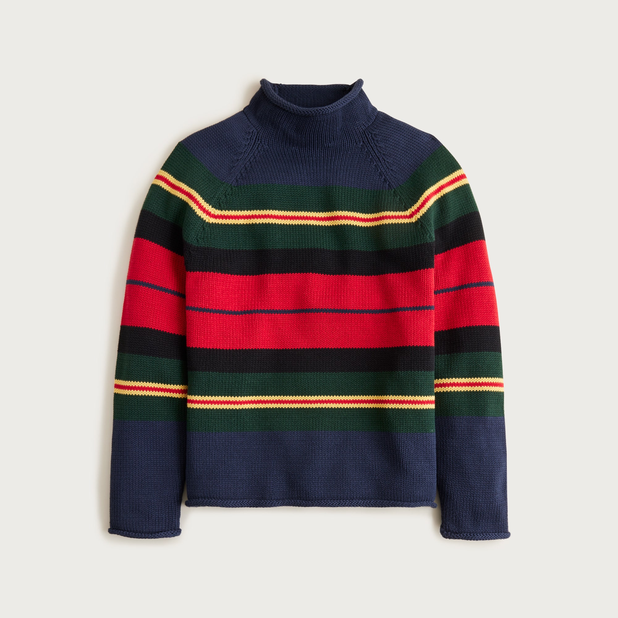 mens 1988 Rollneck&trade; sweater in cotton rugby stripe