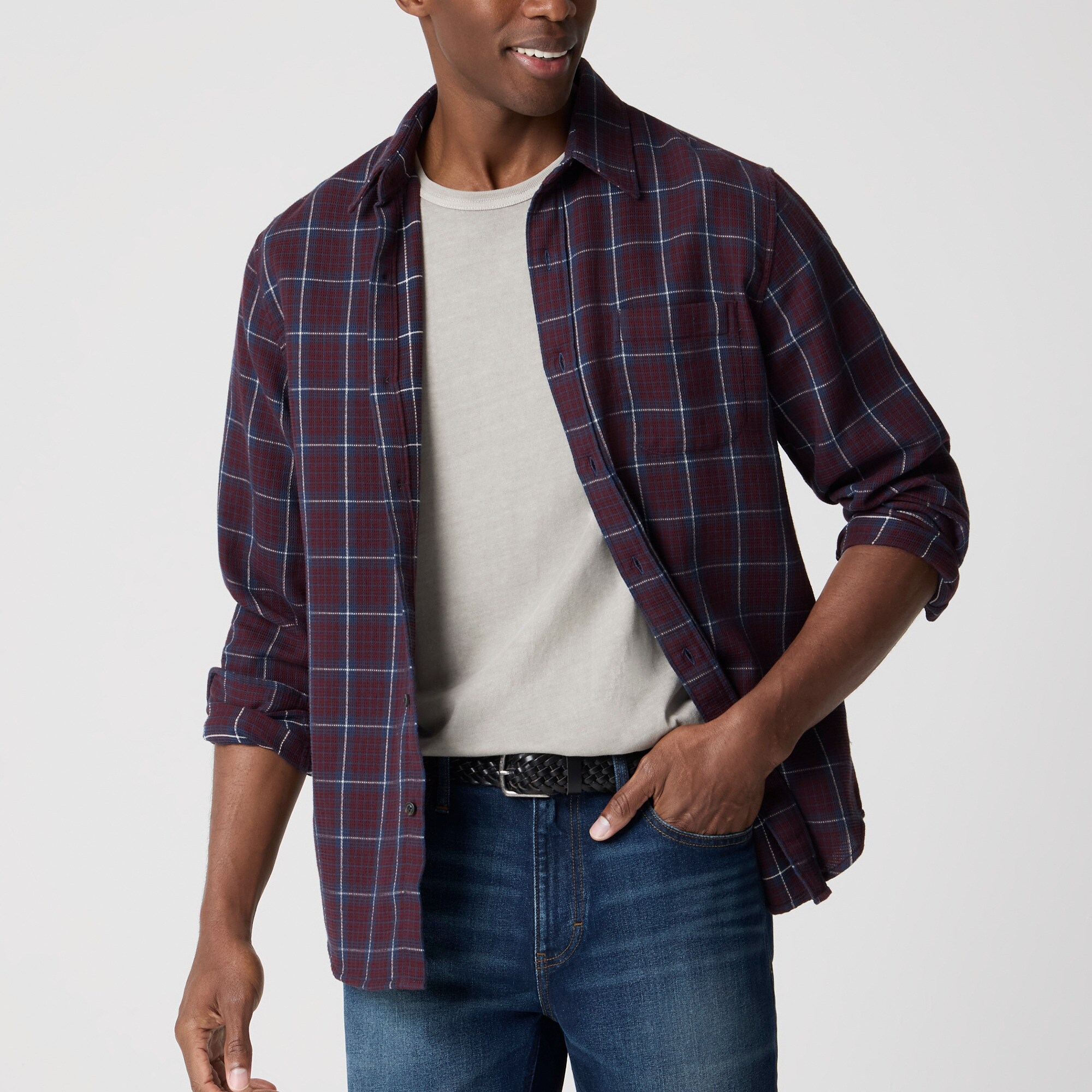 Waffle dobby shirt