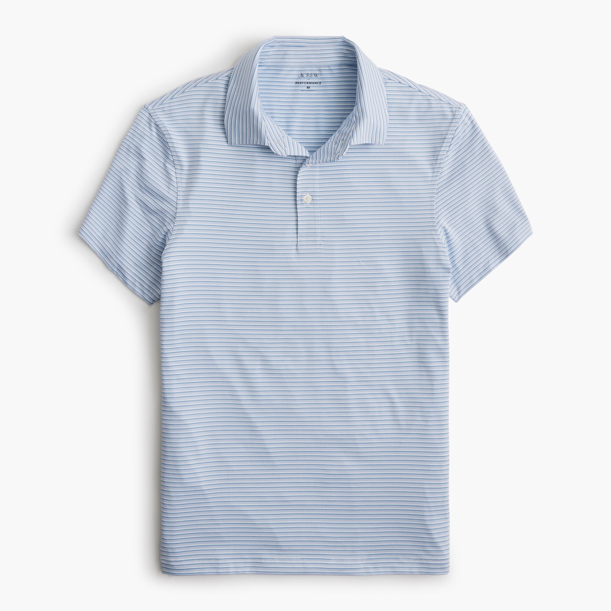 Striped performance polo shirt