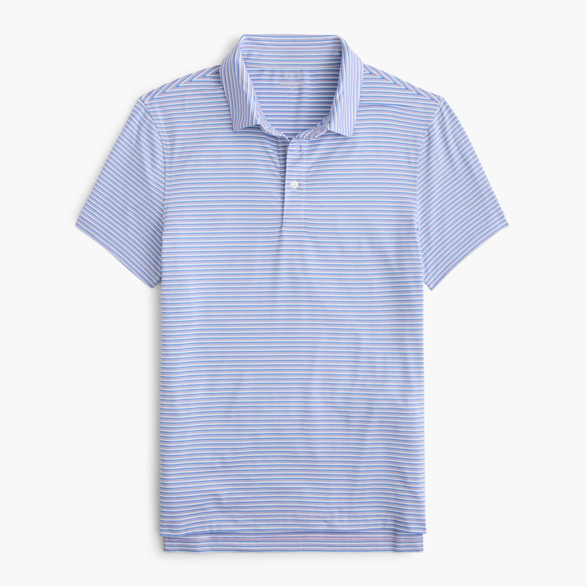 Striped performance polo shirt