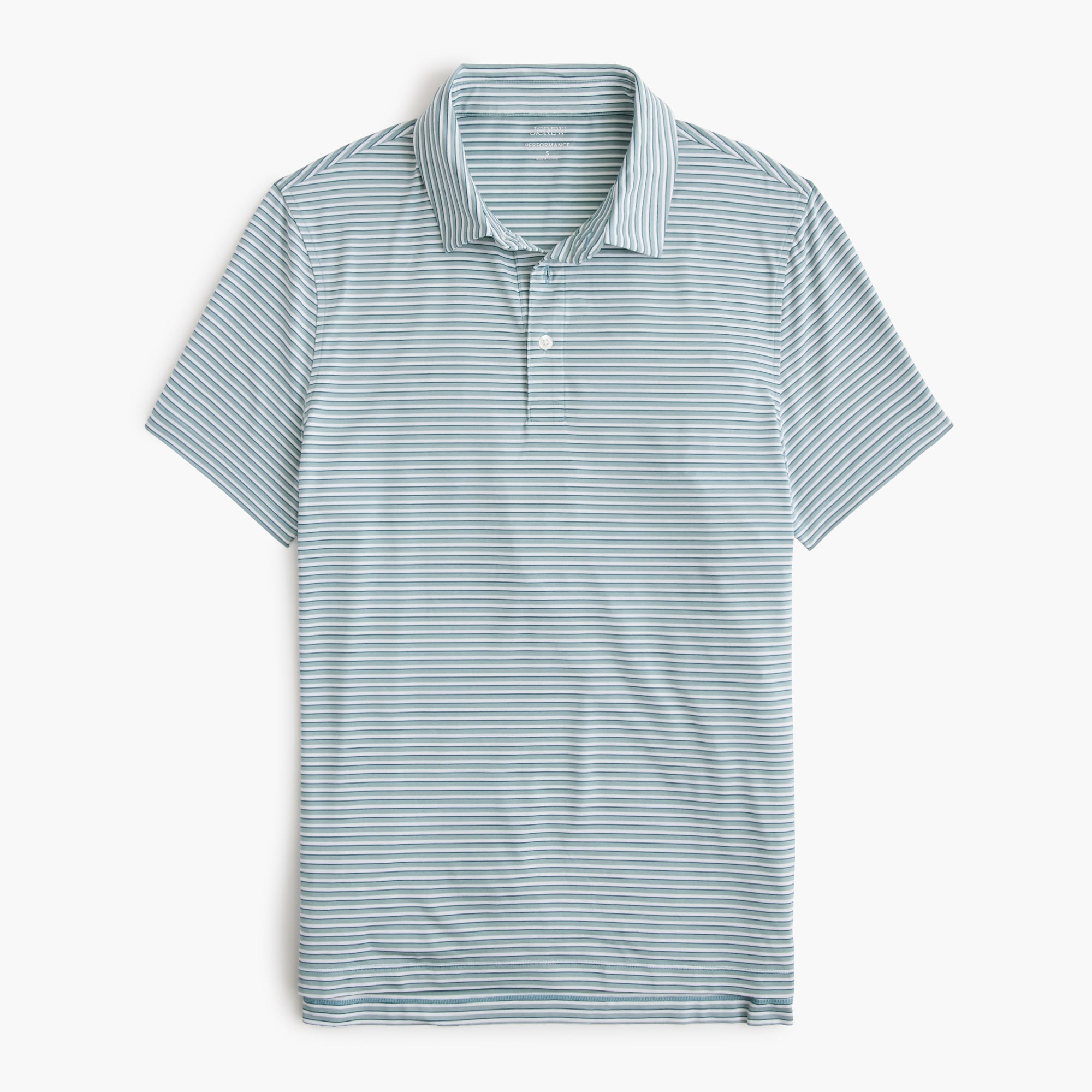 Striped performance polo shirt