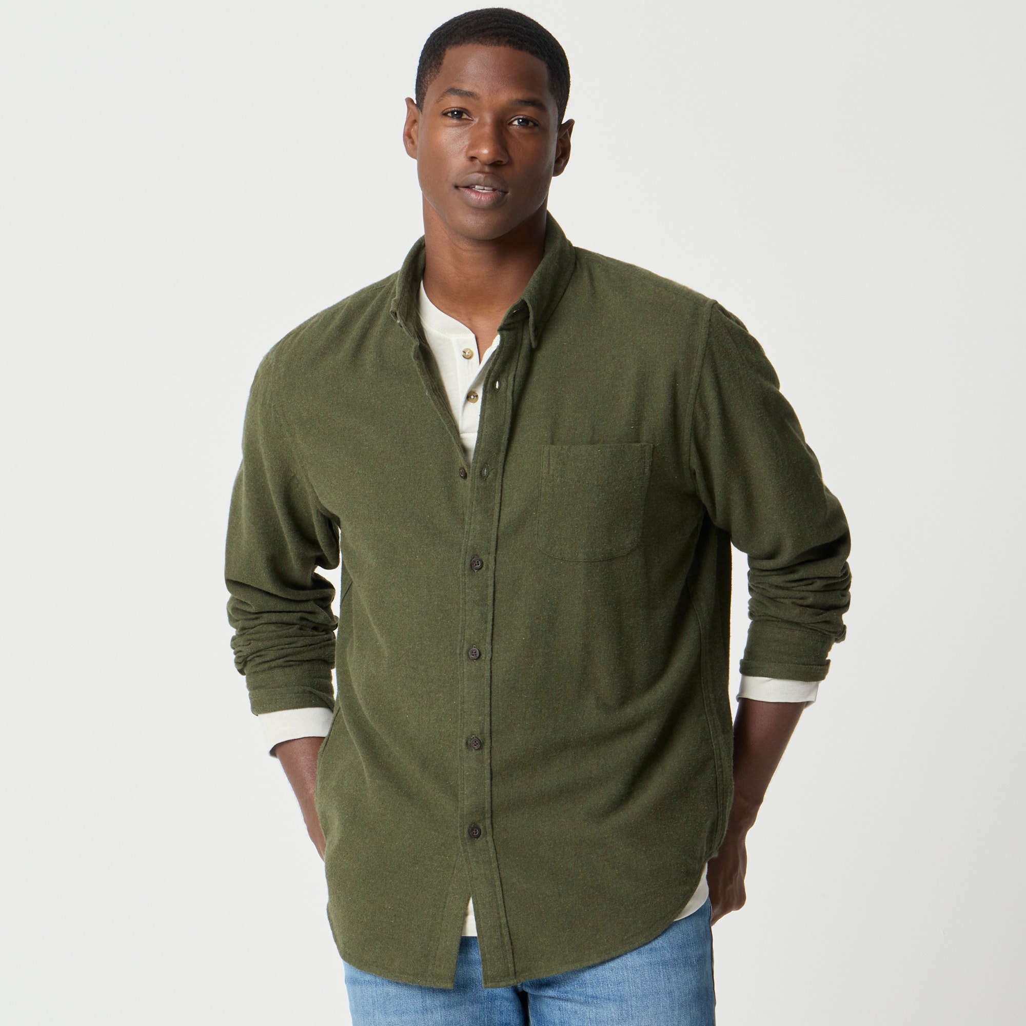 Brushed twill shirt