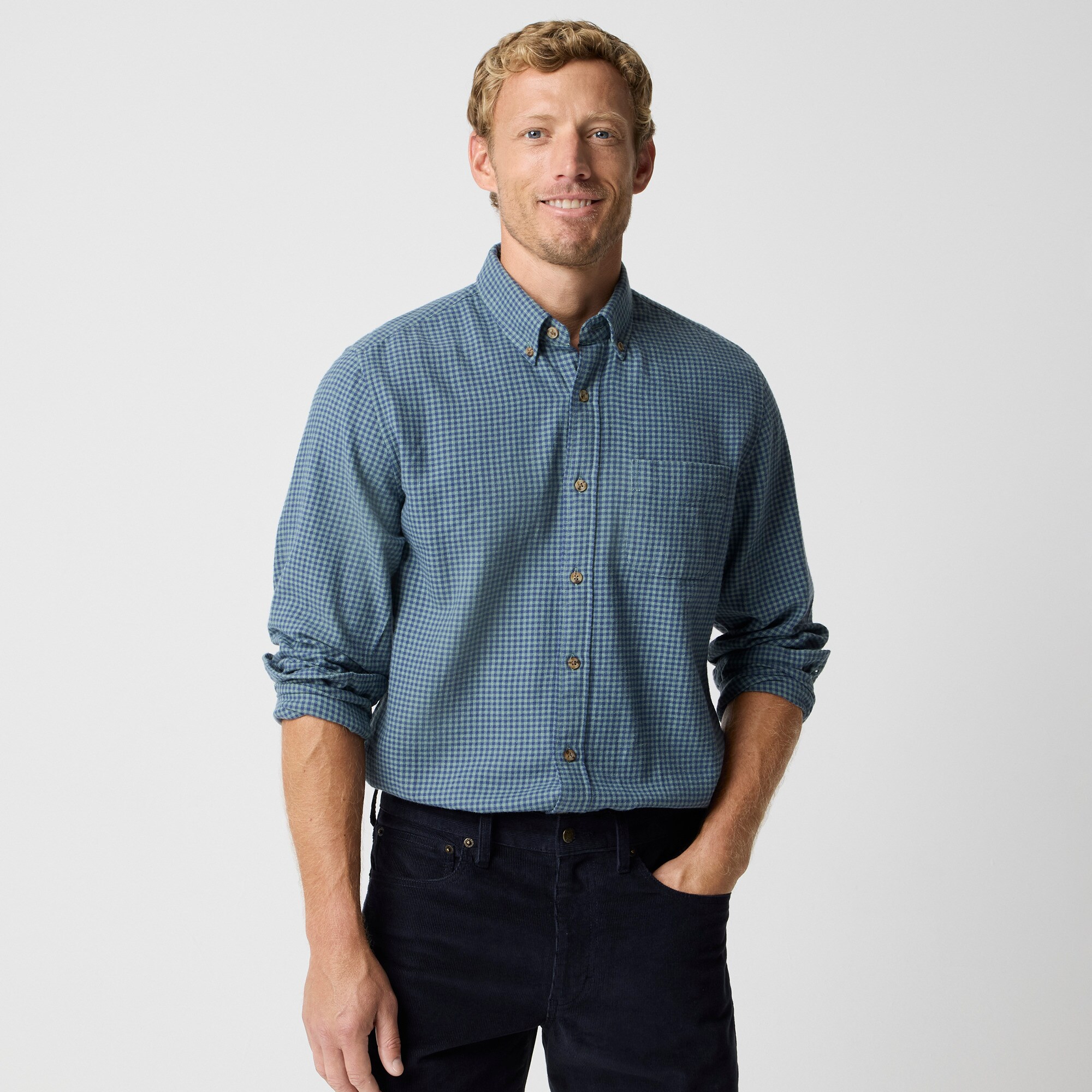 Brushed twill shirt