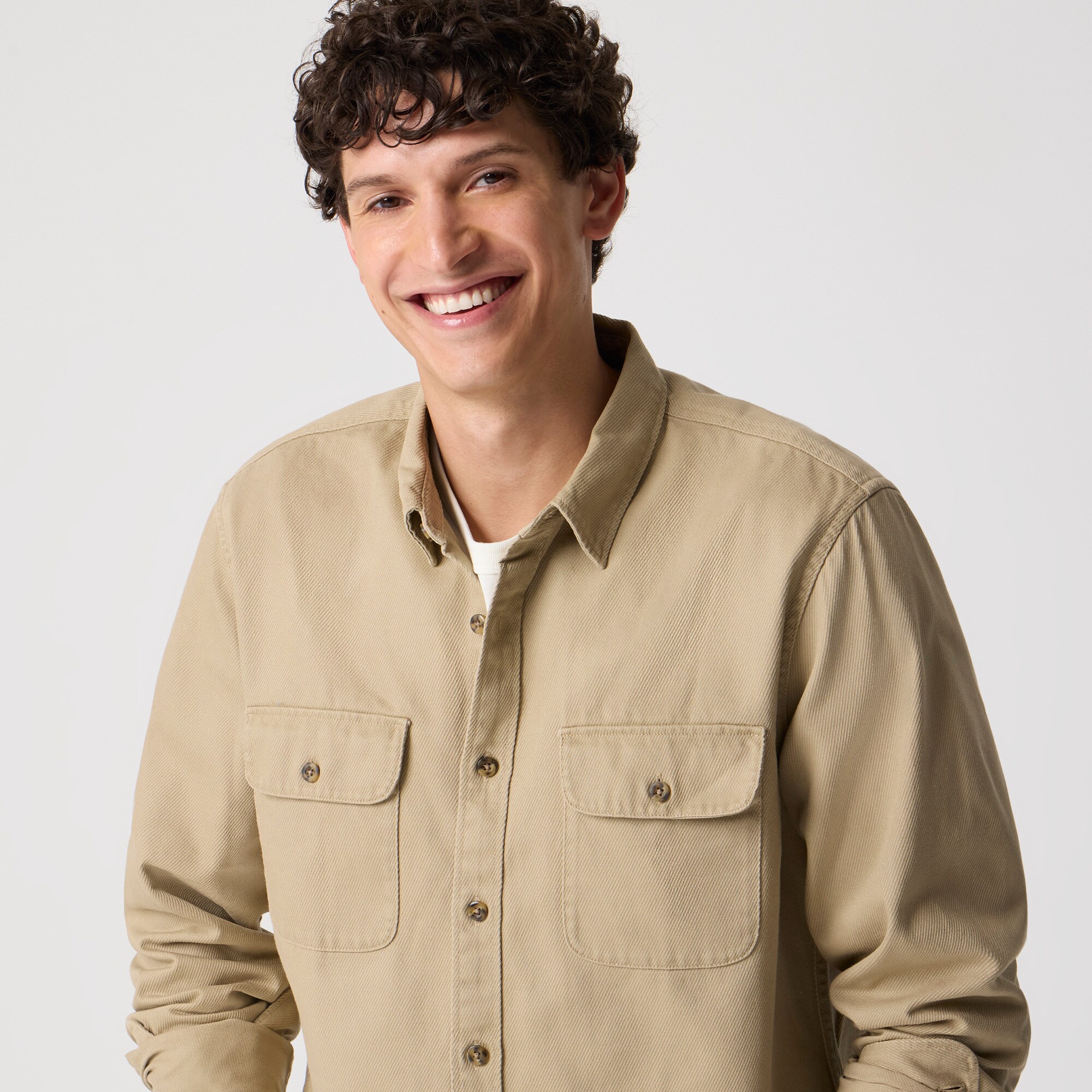 Corded twill work shirt