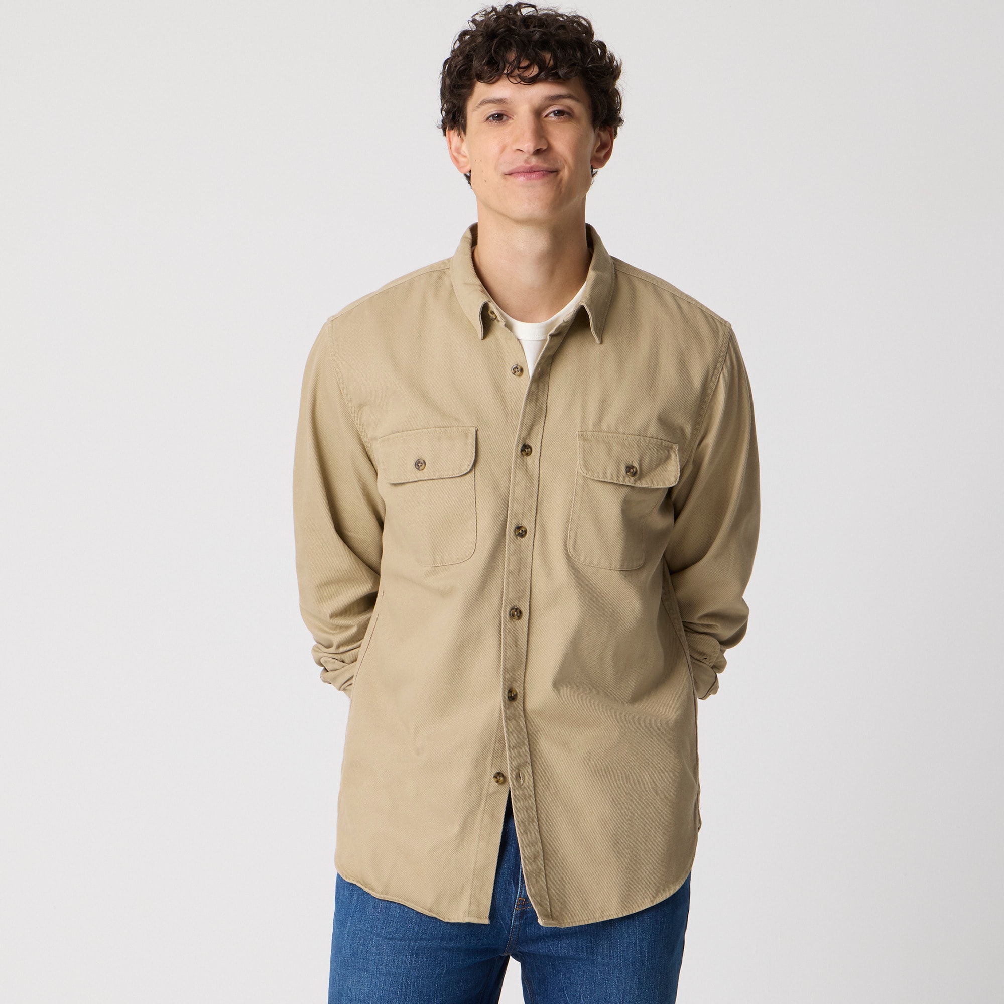 Corded twill work shirt