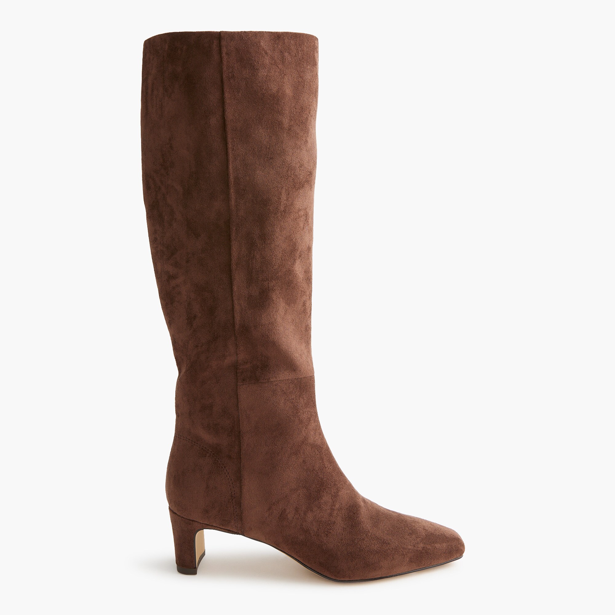 Sueded snip-toe tall boots