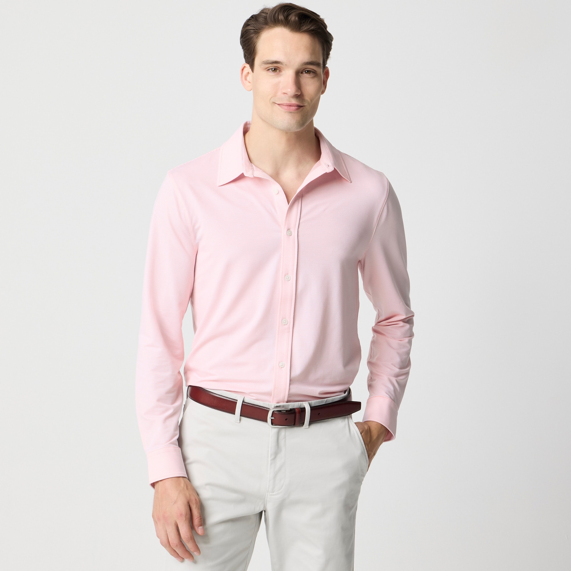 mens Jacquard all-day performance shirt