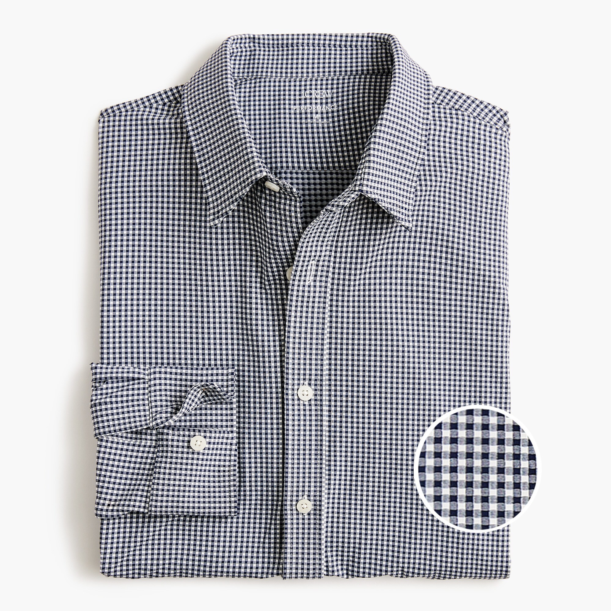Gingham all-day performance shirt