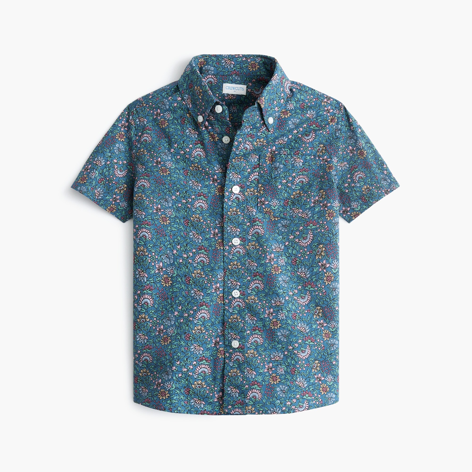  Boys' short-sleeve printed shirt