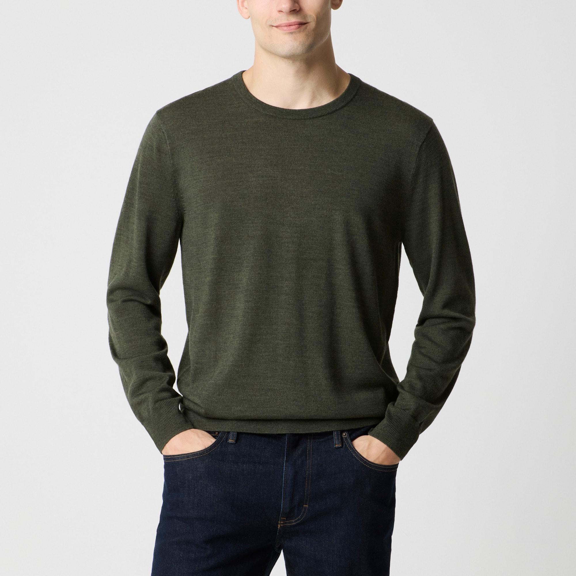 Merino wool-blend crewneck sweater
