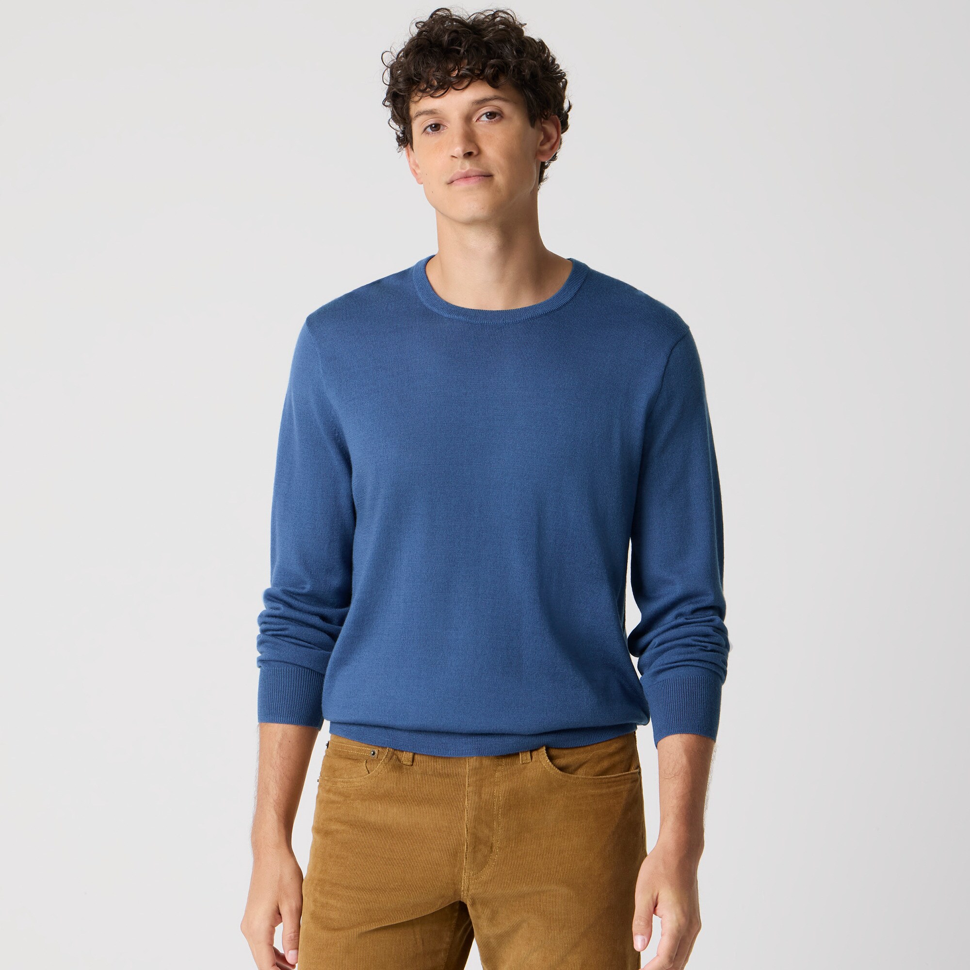 mens Merino wool-blend crewneck sweater